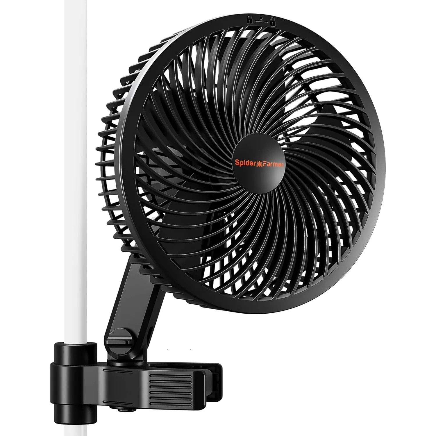 Spider Farmer Grow Ventilator mit Clip, 10-Stufen-Regelung per Knopf oder GGS Smart App (App-Steuerung nur mit GGS-Set)…