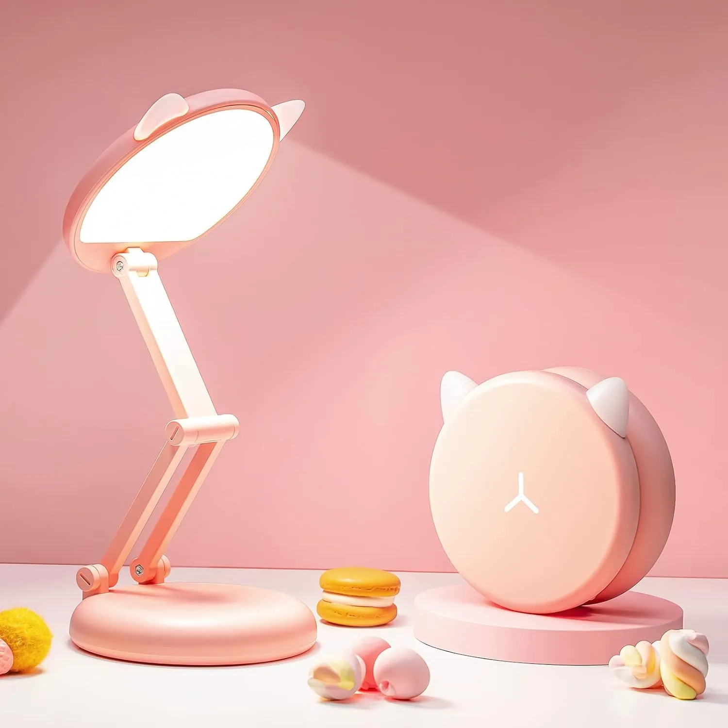 One Fire Schreibtischlampe Kinder, 9 Helligkeit Kawaii Schreibtischlampe Mädchen Leselampe Kinder Faltbar & Tragbar,360…