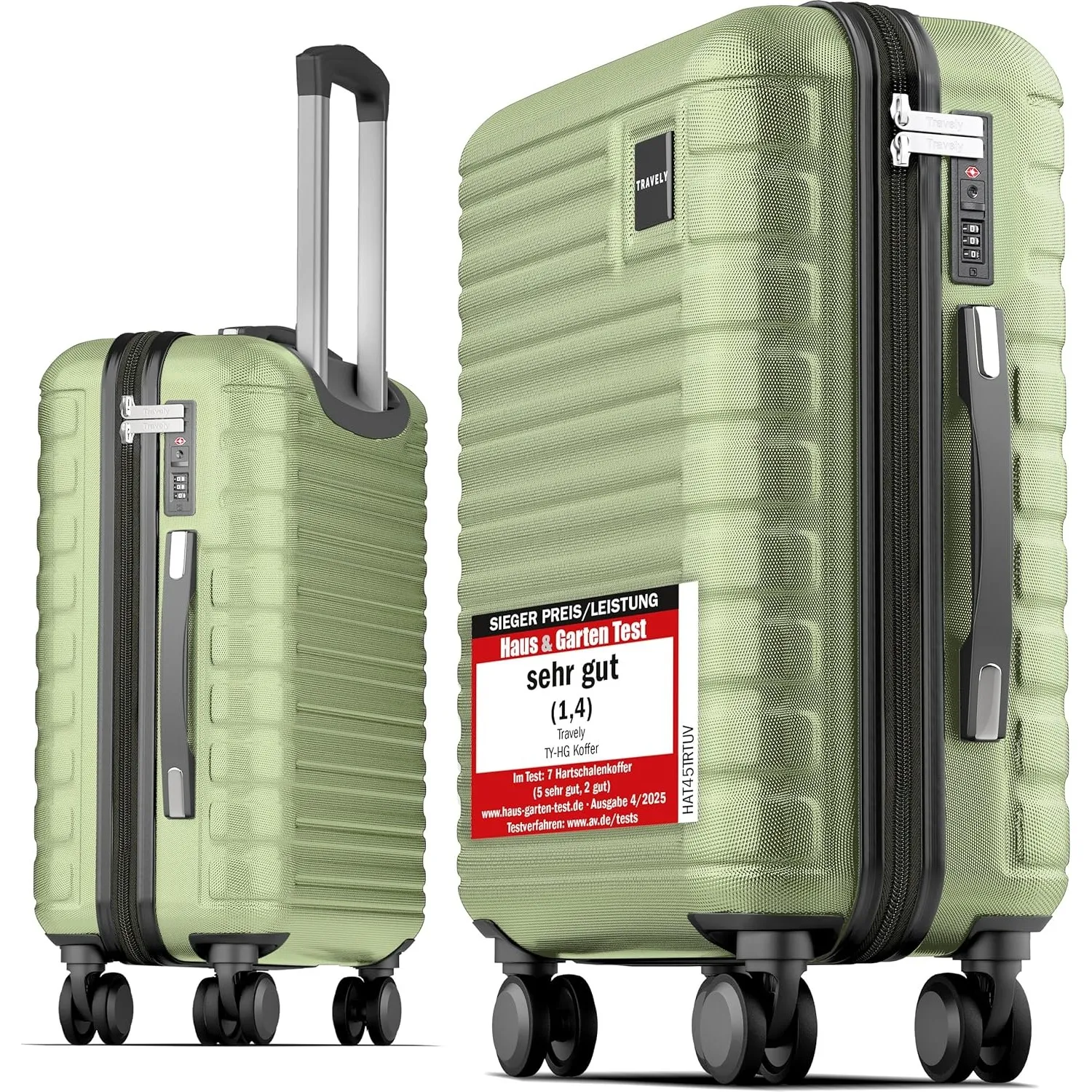 Travely Premium Handgepäck Koffer 55x40x20cm - passend für Ryanair, Lufthansa, Eurowings und co. I 36L Handgepäck Koffe…