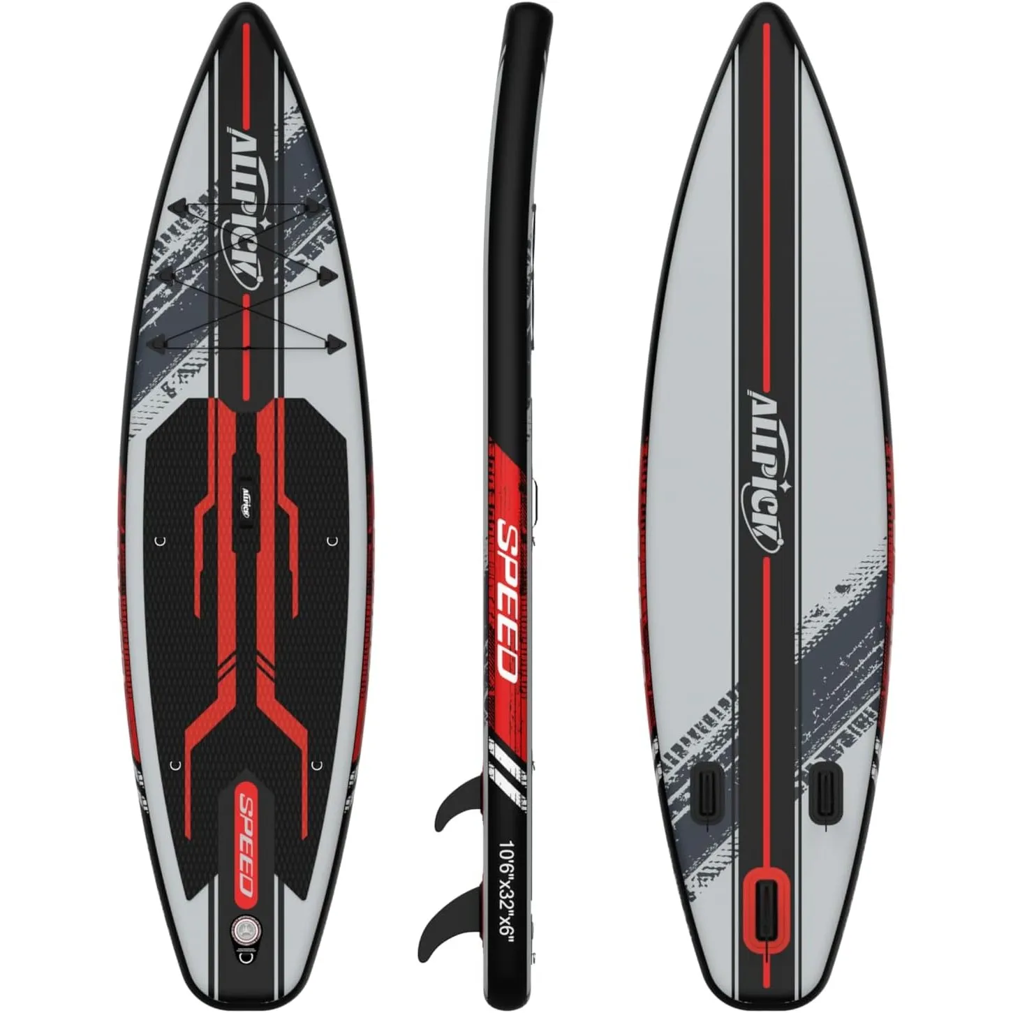 ALLPICK Premium SUP Board Set, Stand Up Paddling Board Aufblasbar, Mit Universal Kamerahalterung, Komplettes Zubehör, V…