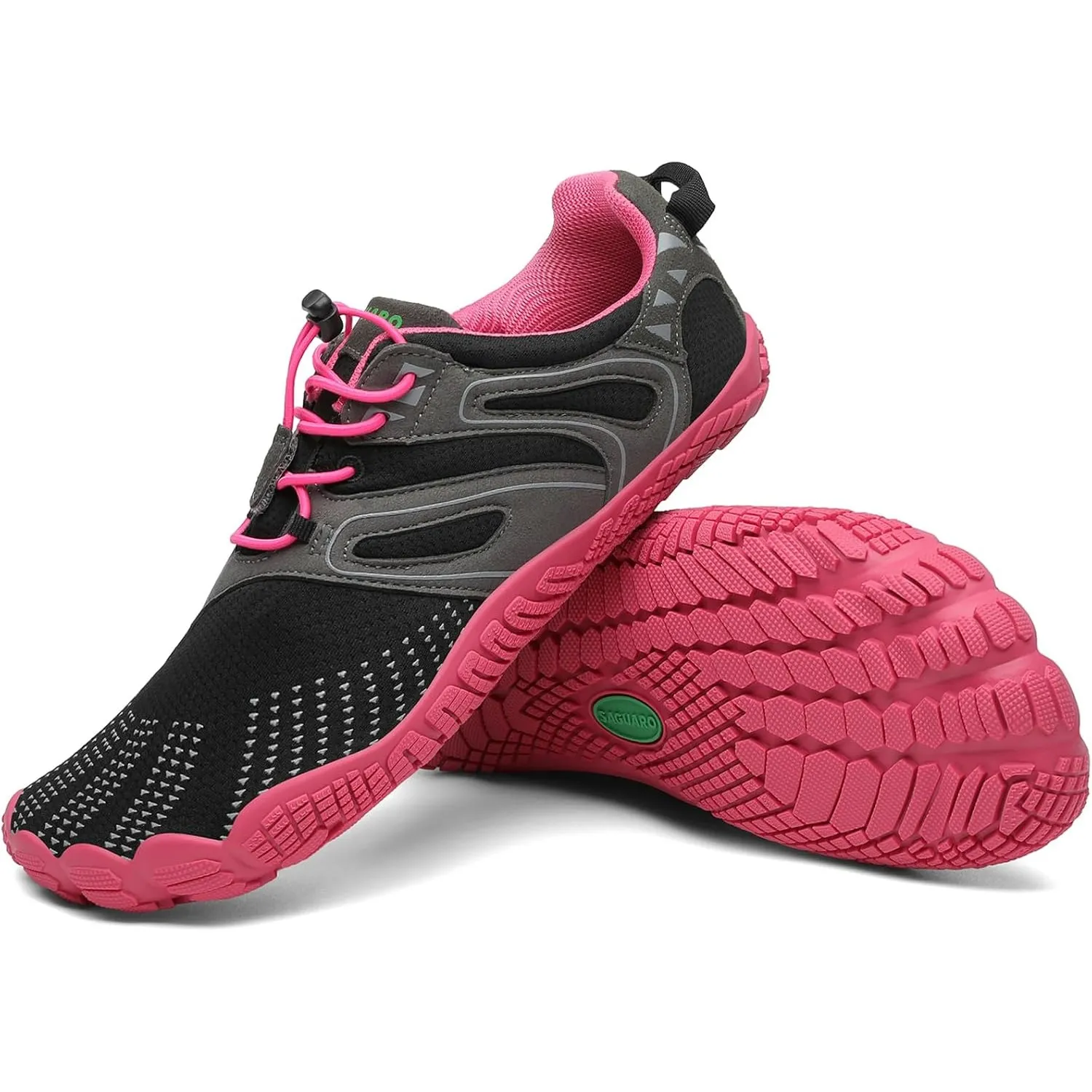 SAGUARO Unisex Barfußschuhe Outdoor Barfuss Traillaufschuhe Zehenschuhe mit Zero-Drop Solhe Gr.36-48