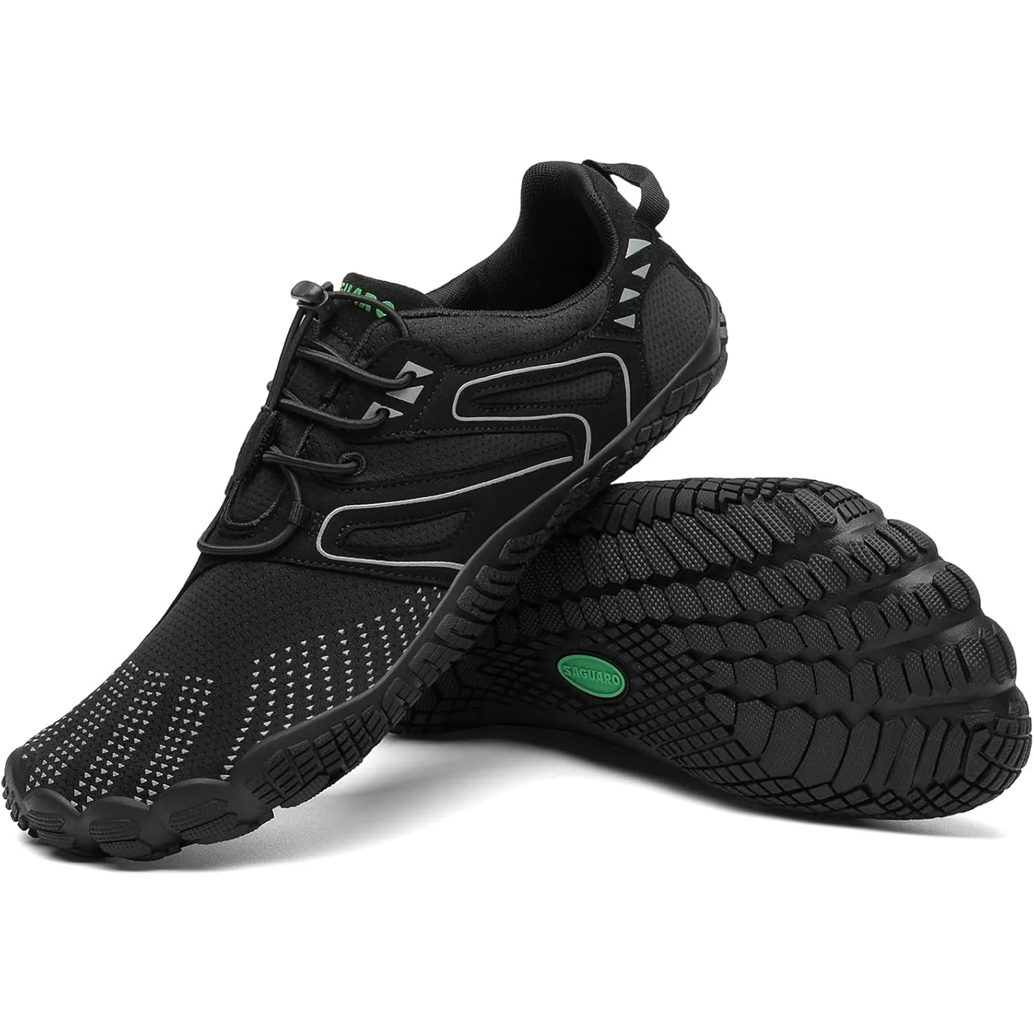 SAGUARO Unisex Barfußschuhe Outdoor Barfuss Traillaufschuhe Zehenschuhe mit Zero-Drop Solhe Gr.36-48