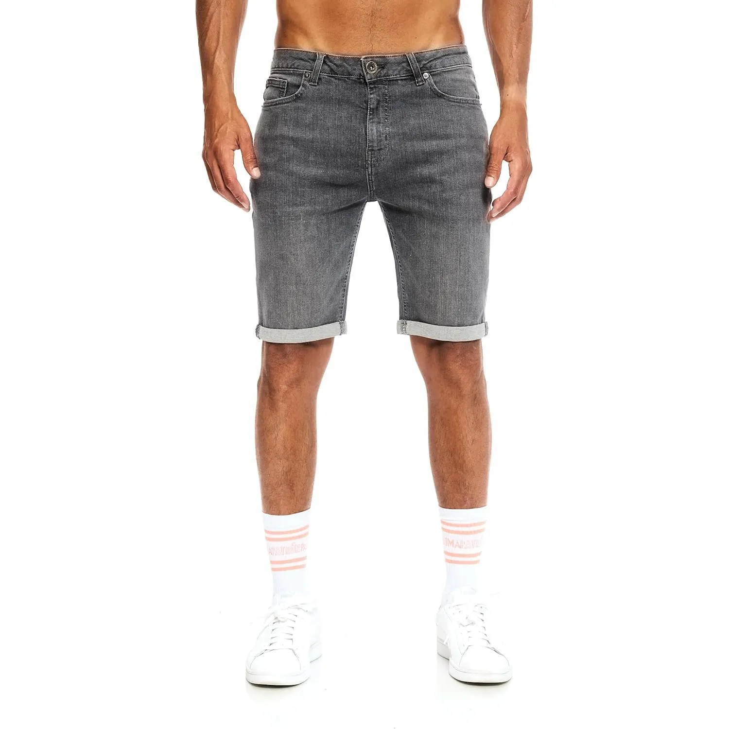 JEEL Herren Kurze Hosen - Slim-Fit Jeans-Shorts - 5-Pocket-Style - Stretch Herren-Shorts - Kurze Hose für Männer - Basi…