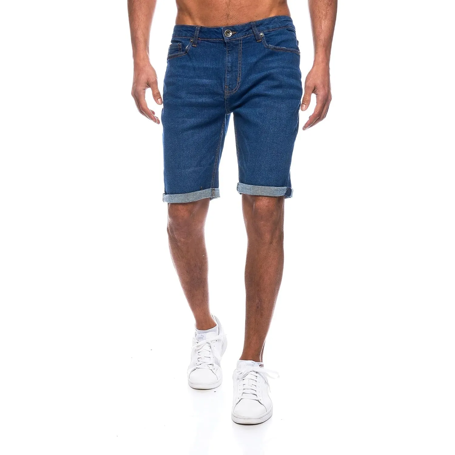 JEEL Herren Kurze Hosen - Slim-Fit Jeans-Shorts - 5-Pocket-Style - Stretch Herren-Shorts - Kurze Hose für Männer - Basi…