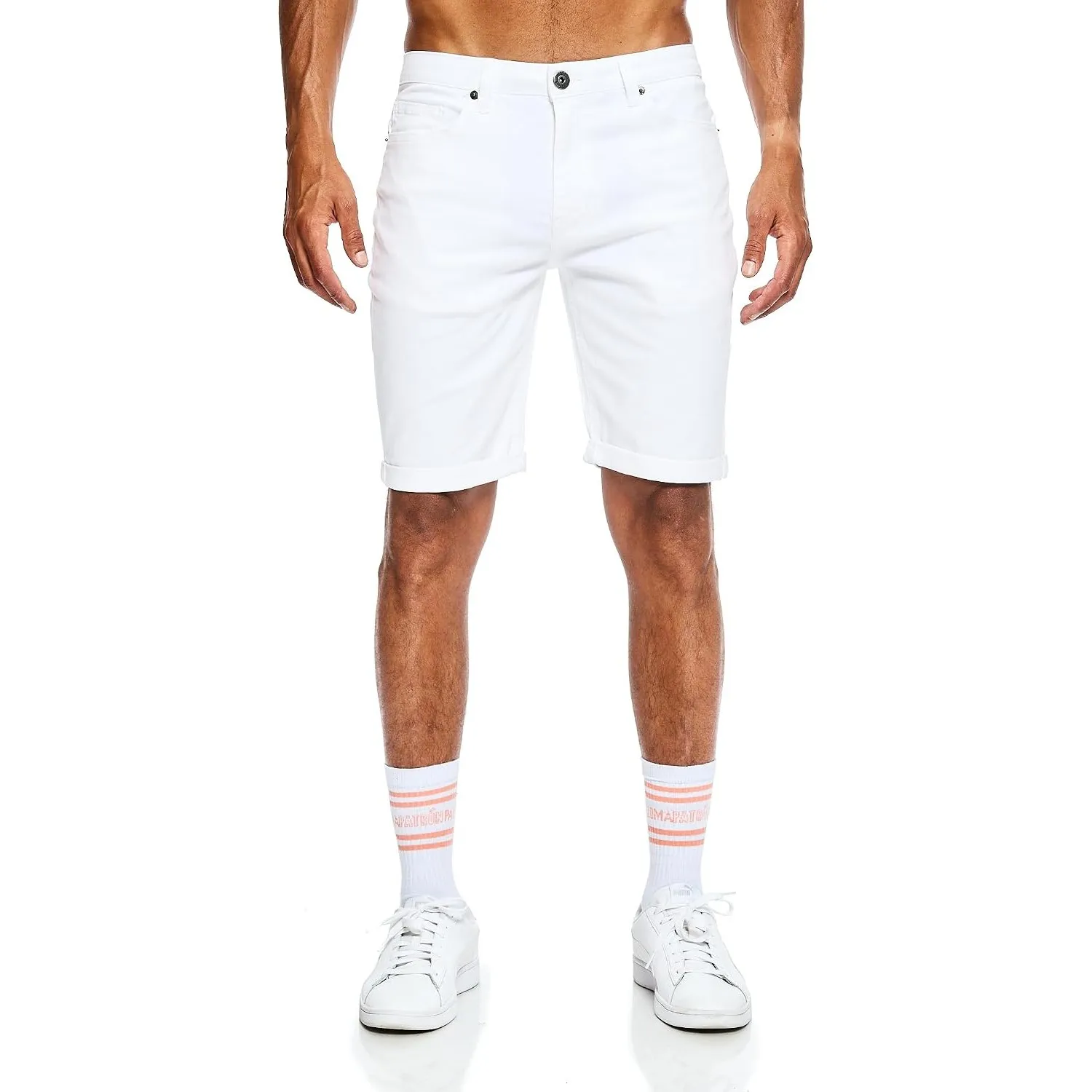 JEEL Herren Kurze Hosen - Slim-Fit Jeans-Shorts - 5-Pocket-Style - Stretch Herren-Shorts - Kurze Hose für Männer - Basi…