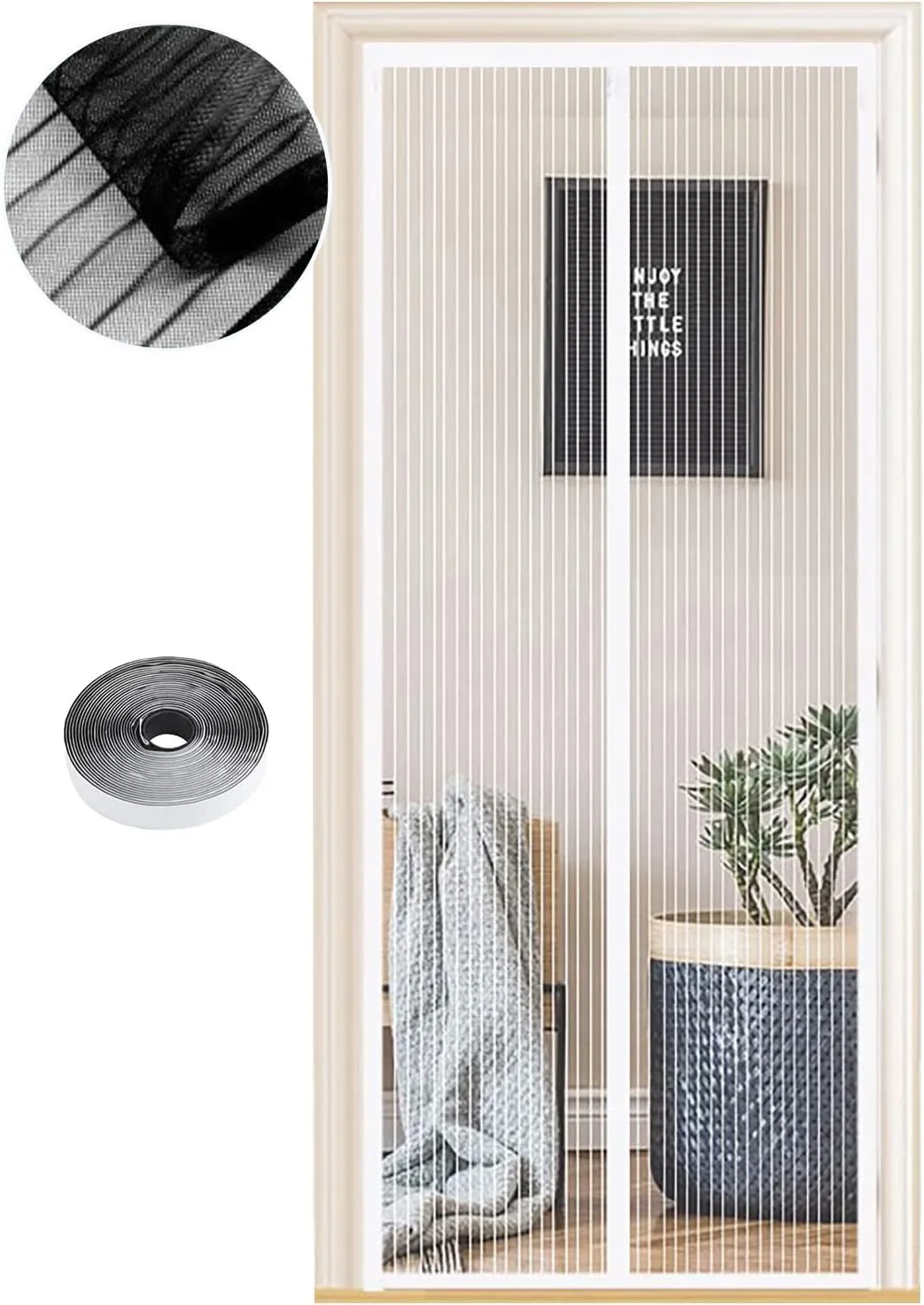 Fliegengitter Tür Magnet Insektenschutz, Verschiedene Größen, 90 x 220cm, Magnetvorhang ist Ideal für Balkontür Wohnzim…