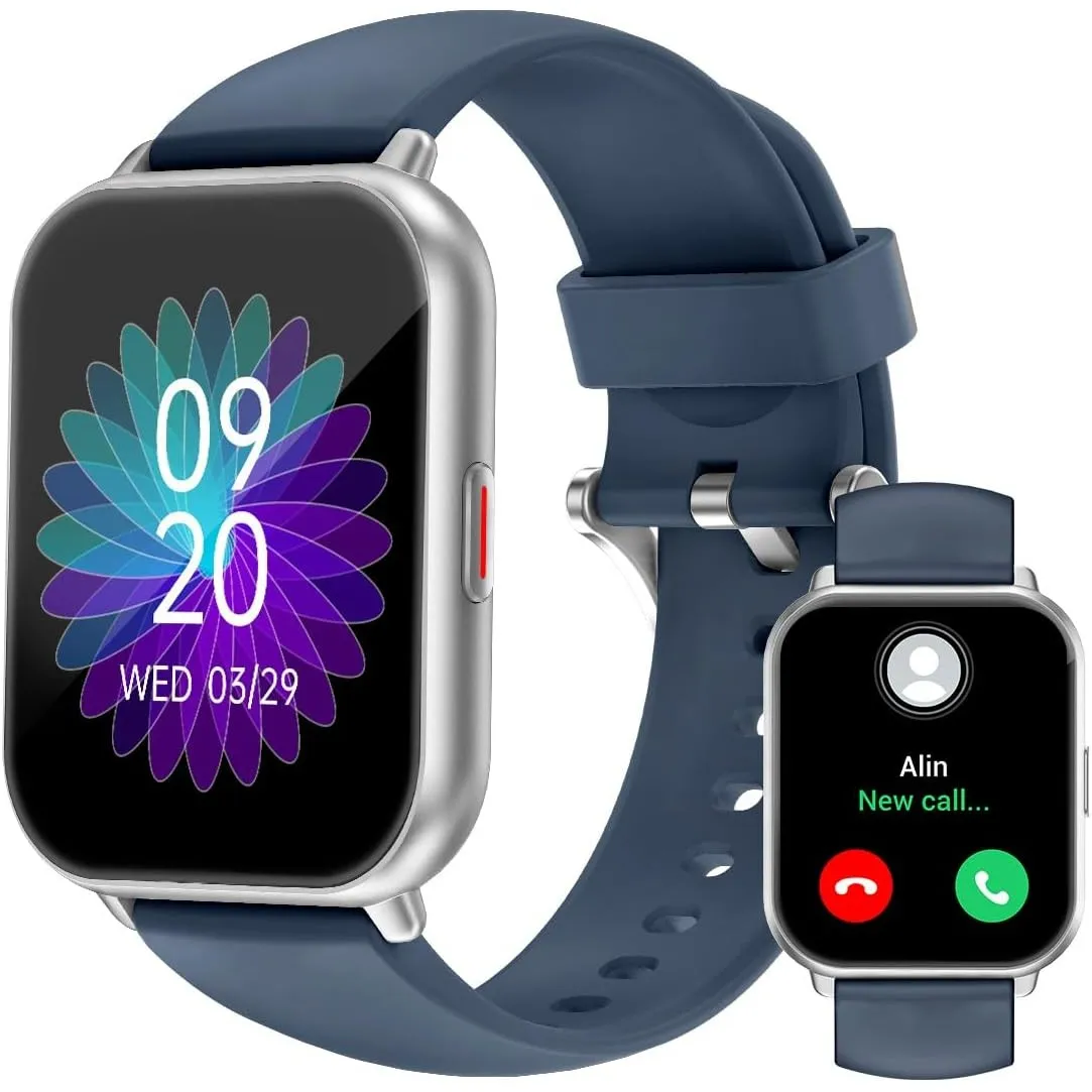 Smartwatch mit Telefonfunktion,Smartwatch für Damen Herren 1.85'' HD Screen