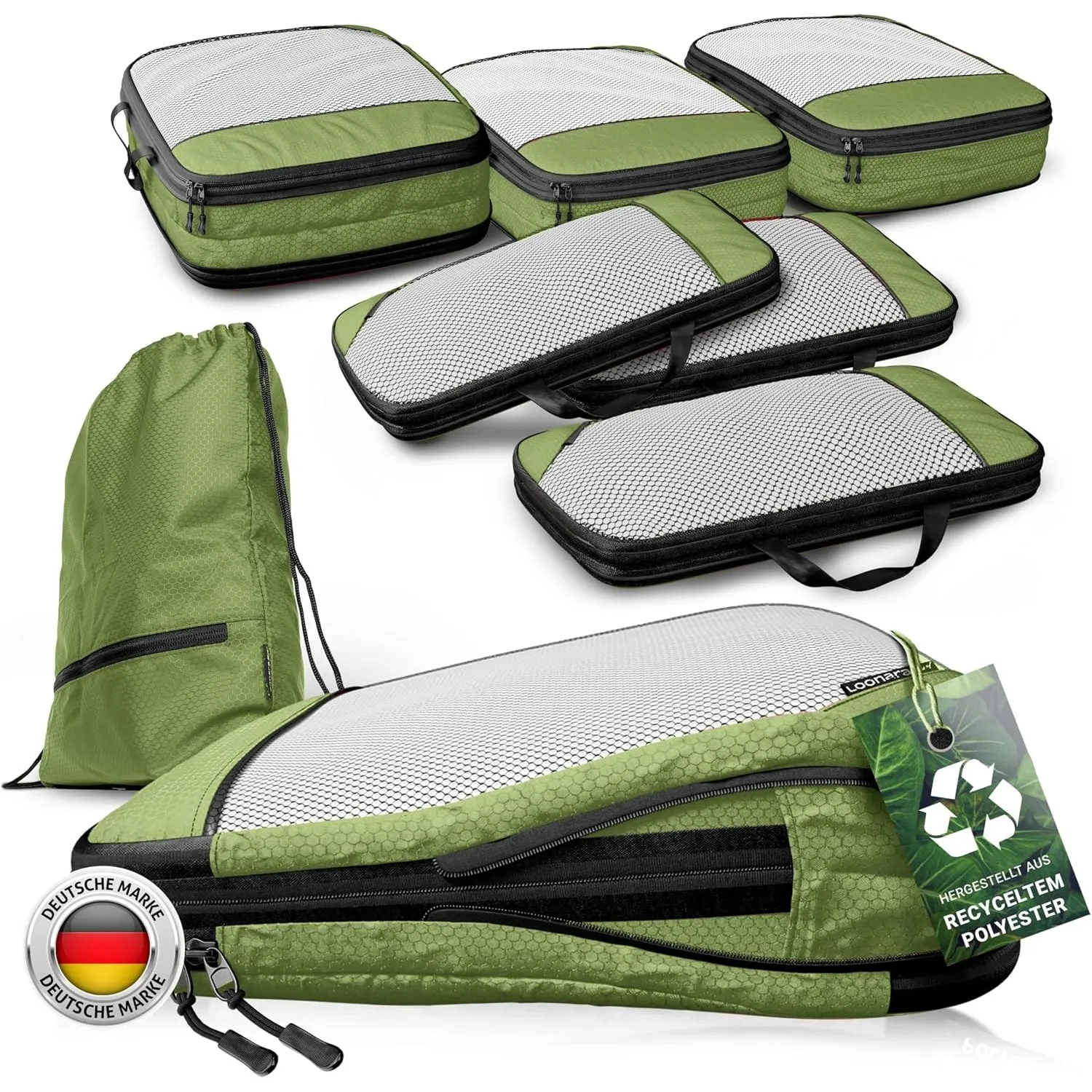 Compression Packing Cubes Set - Packwürfel Koffer Organizer Set Kompression