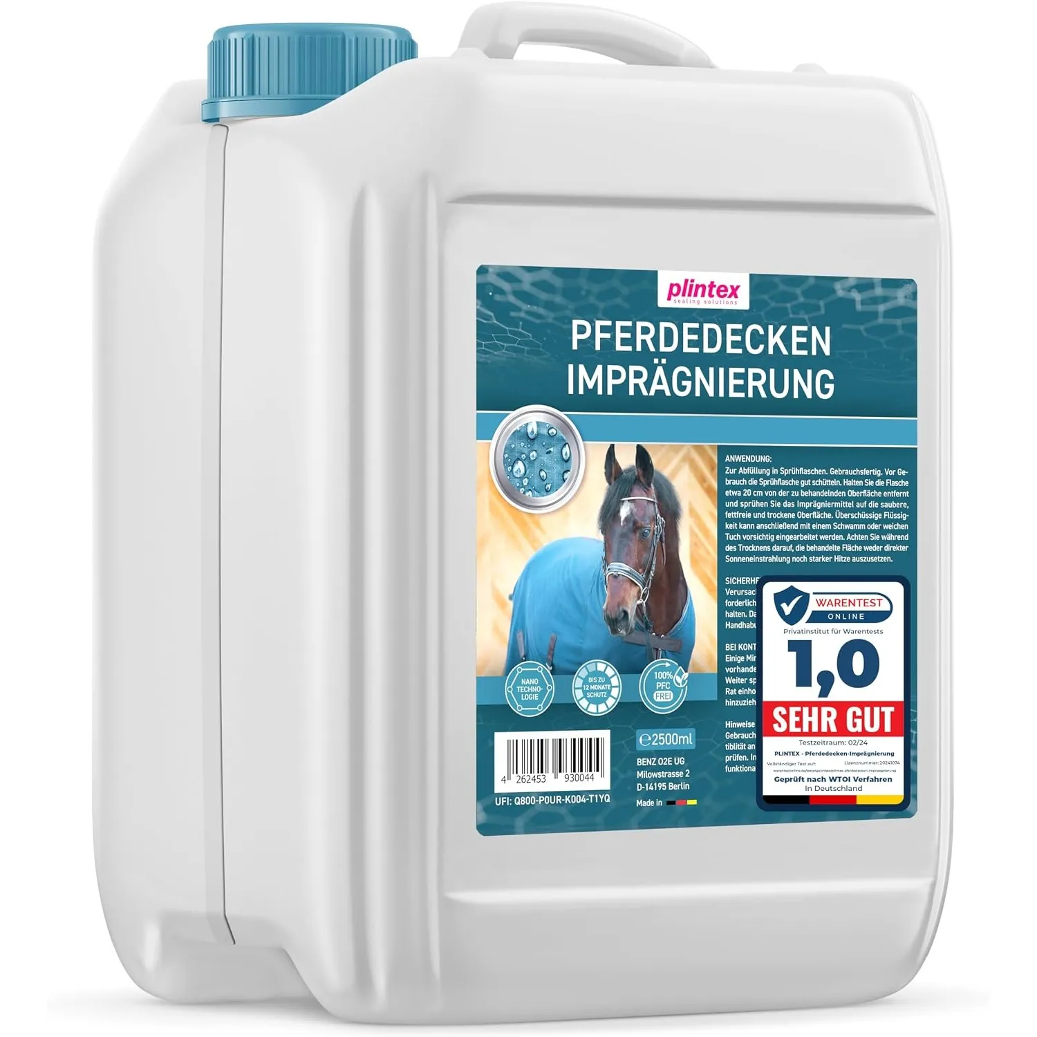PLINTEX® Pferdedecken Imprägnierung 2,5L schonend & geruchsfrei