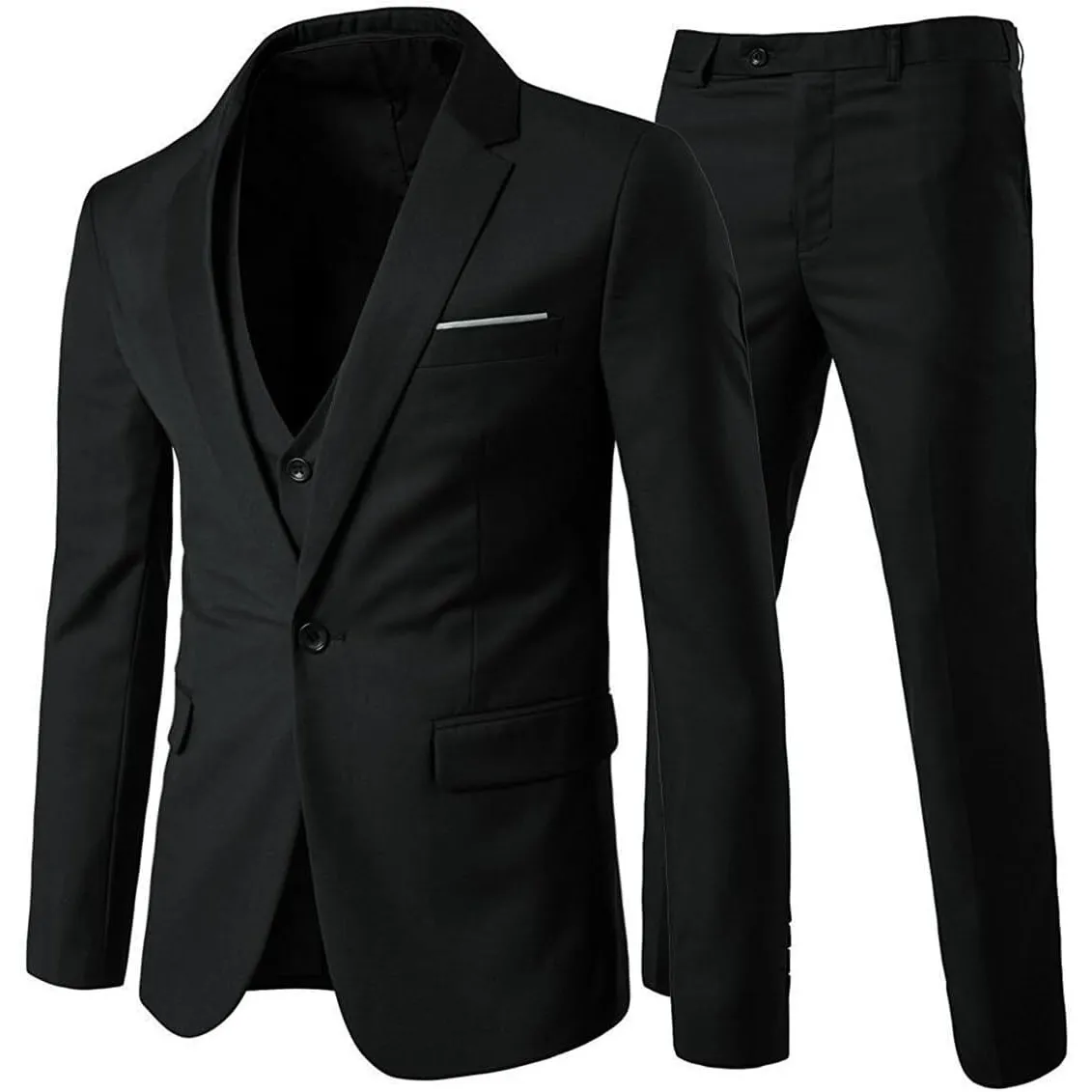 Anzug Herren Slim Fit 3 Teilig Anzüge Herrenanzug Sakko für Hochzeit Business