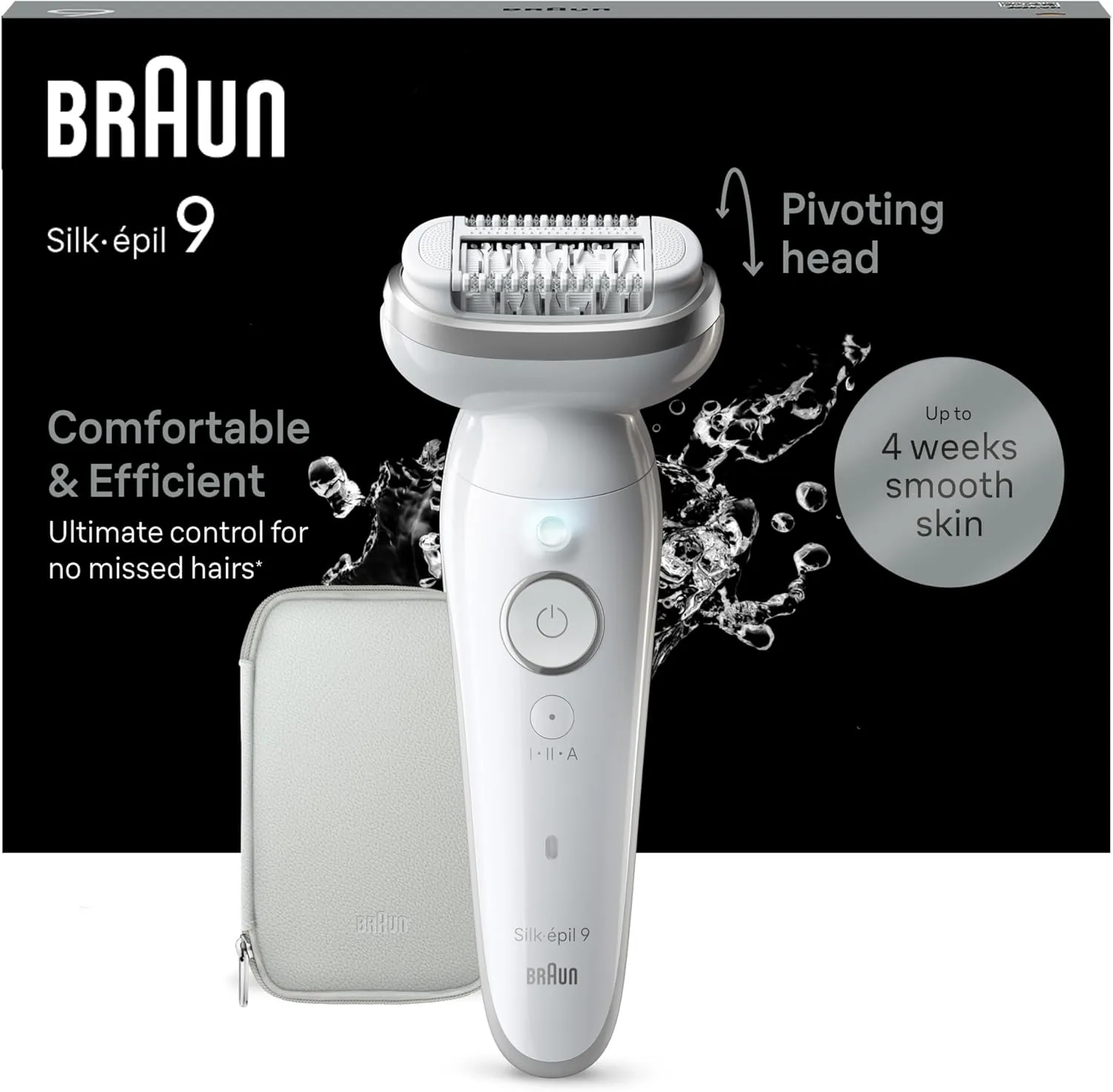 Braun Silk-épil 9 Women's Epilator, Hair Remover with Swivelling Head, Long-Lasting Hair Removal, Silky Smooth Skin, We…