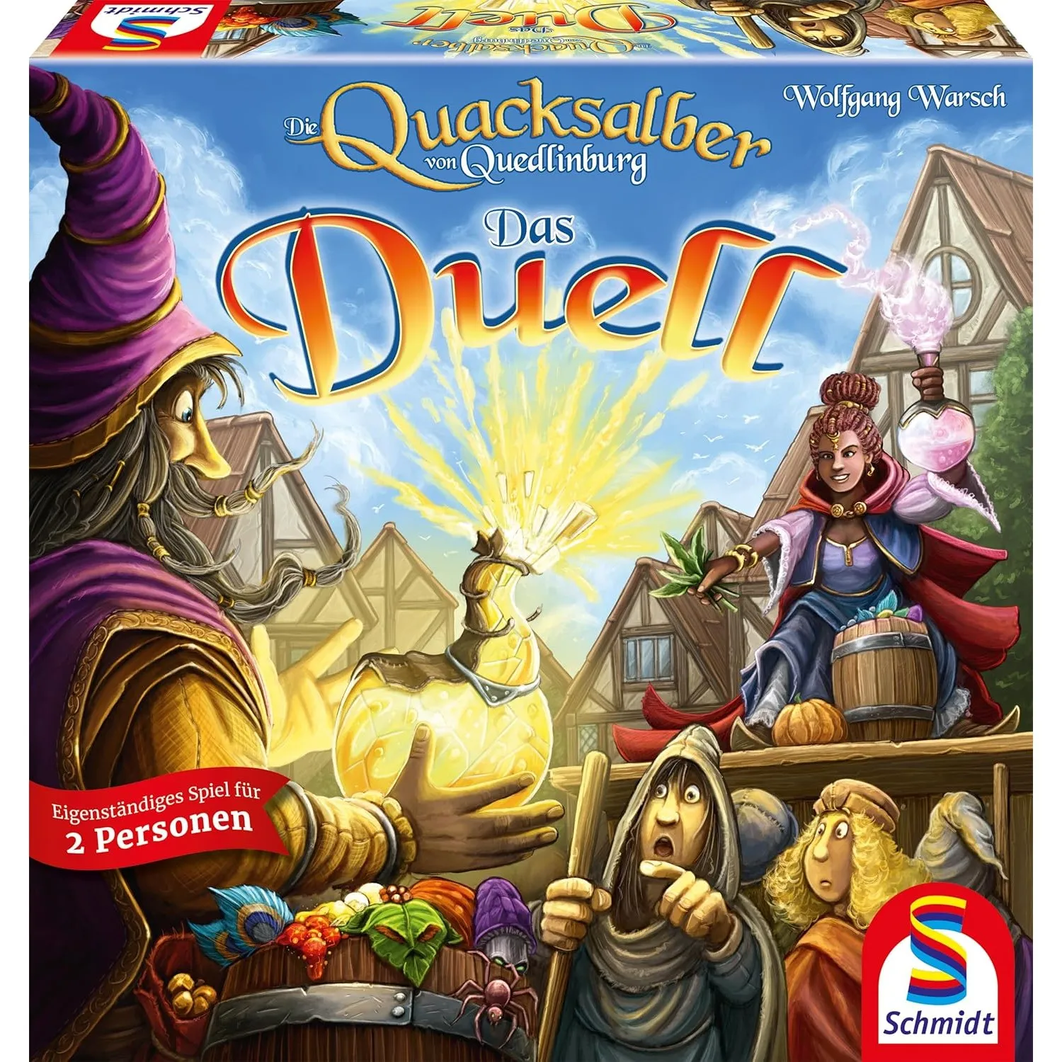 Schmidt Spiele 49447 Die Quacksalber von Quedlinburg, Das Duell, Familienspiel | Duell Version