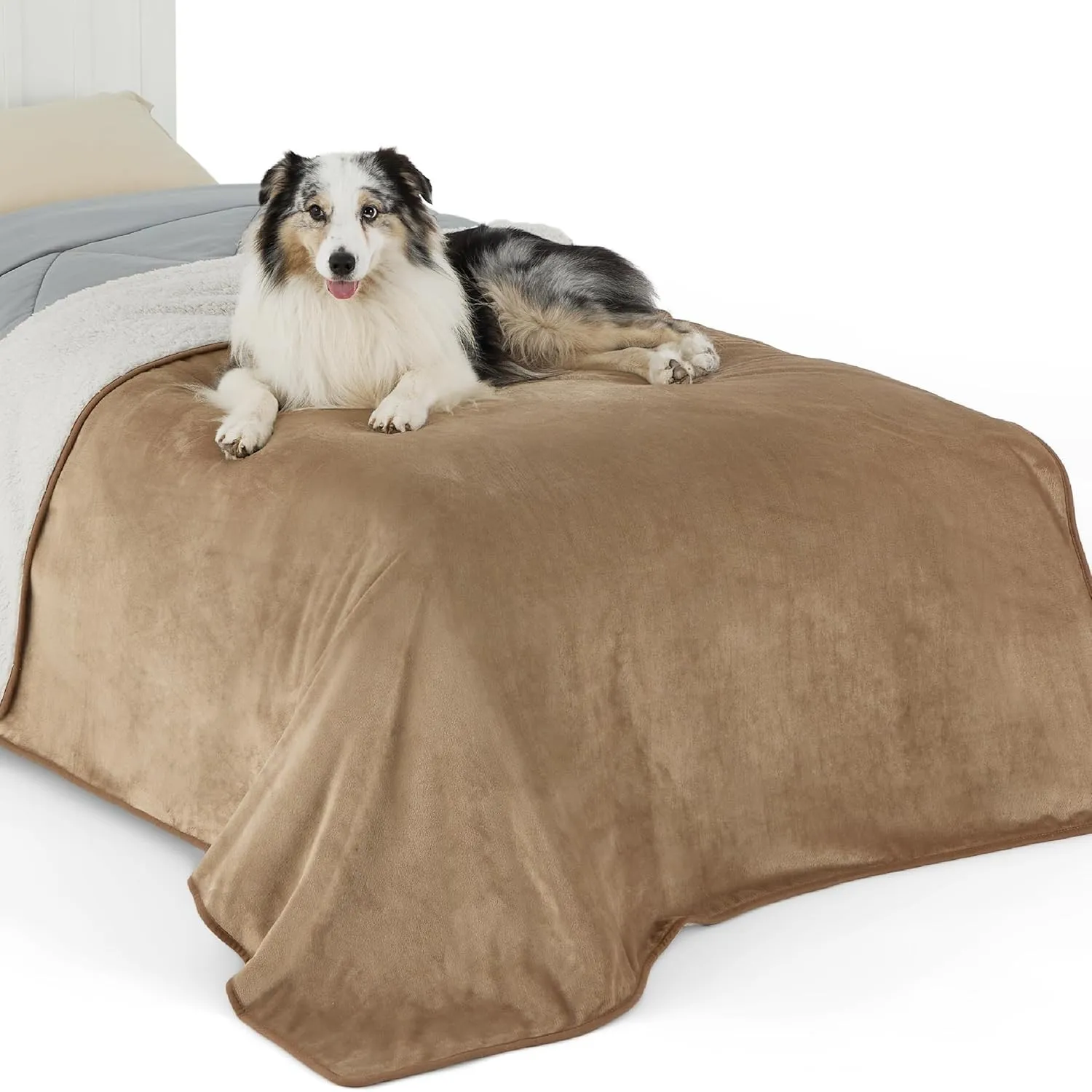 LE SURE wasserdichte Hundedecke Grosse Hunde - 152x203cm waschbar Hundedecke Outdoor, XL Hundedecke Sofaschutz aus Sher…
