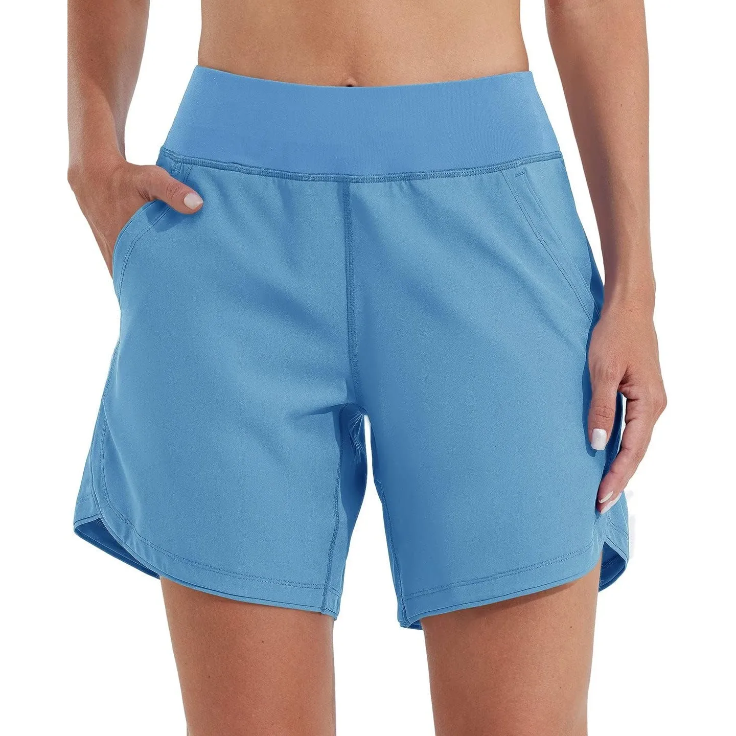 WILLIT Badeshorts Damen Badehose Schwimmen Boardshorts Schnelltrocknend Sommer Bikini Shorts High Waist Trunks UPF50+ U…