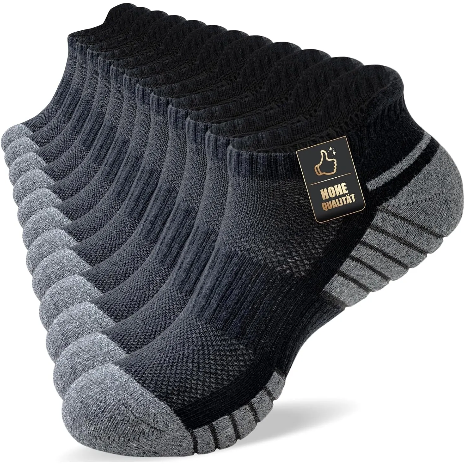 SockWaddles Sneaker Socken Herren Damen, Sportsocken mit Gepolstert，Sneakersocken Atmungsaktive Baumwolle Kurze Laufsoc…