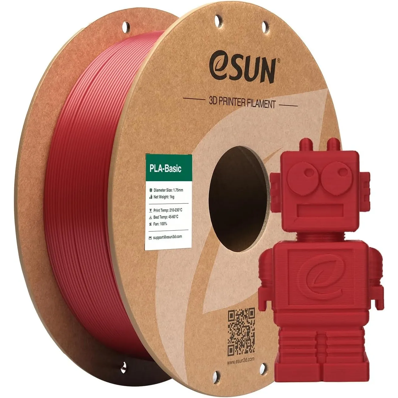 eSUN PLA Filament 1.75mm, PLA Basic 3D Drucker Filament Maßgenauigkeit +/- 0.03mm, 1KG Spule (2.2 LBS) Super Speedy PLA…