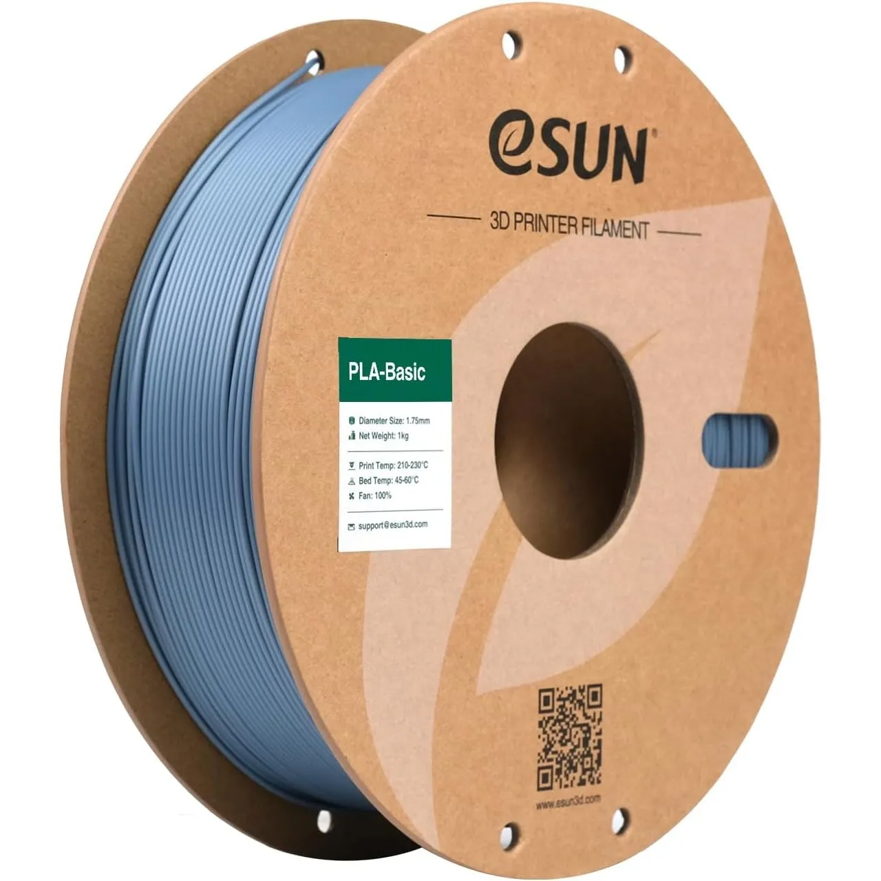 eSUN PLA Basic Filament 1.75mm, Hellgrau, 1KG