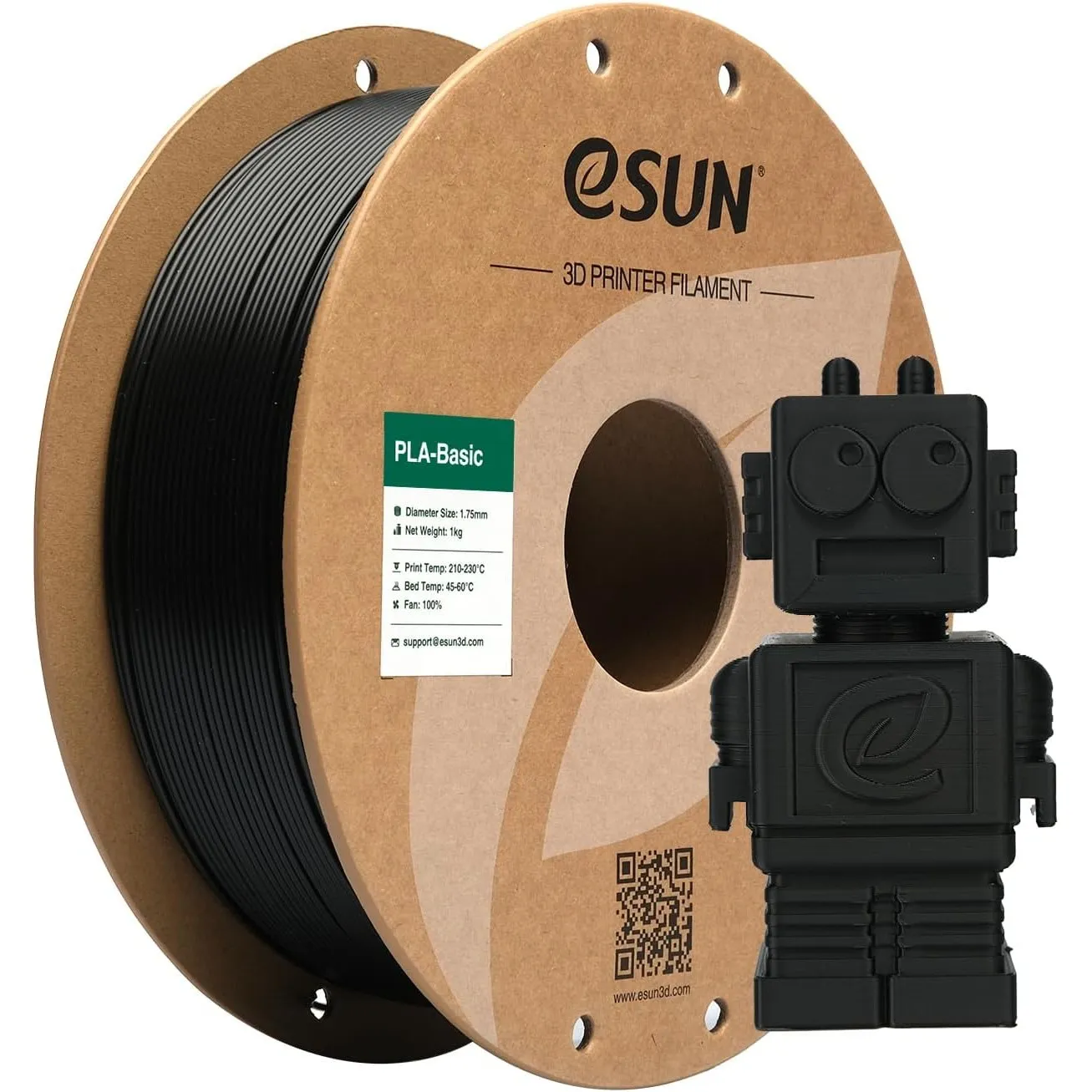 eSUN PLA Filament 1.75mm, PLA Basic 3D Drucker Filament Maßgenauigkeit +/- 0.03mm, 1KG Spule (2.2 LBS) Super Speedy PLA…