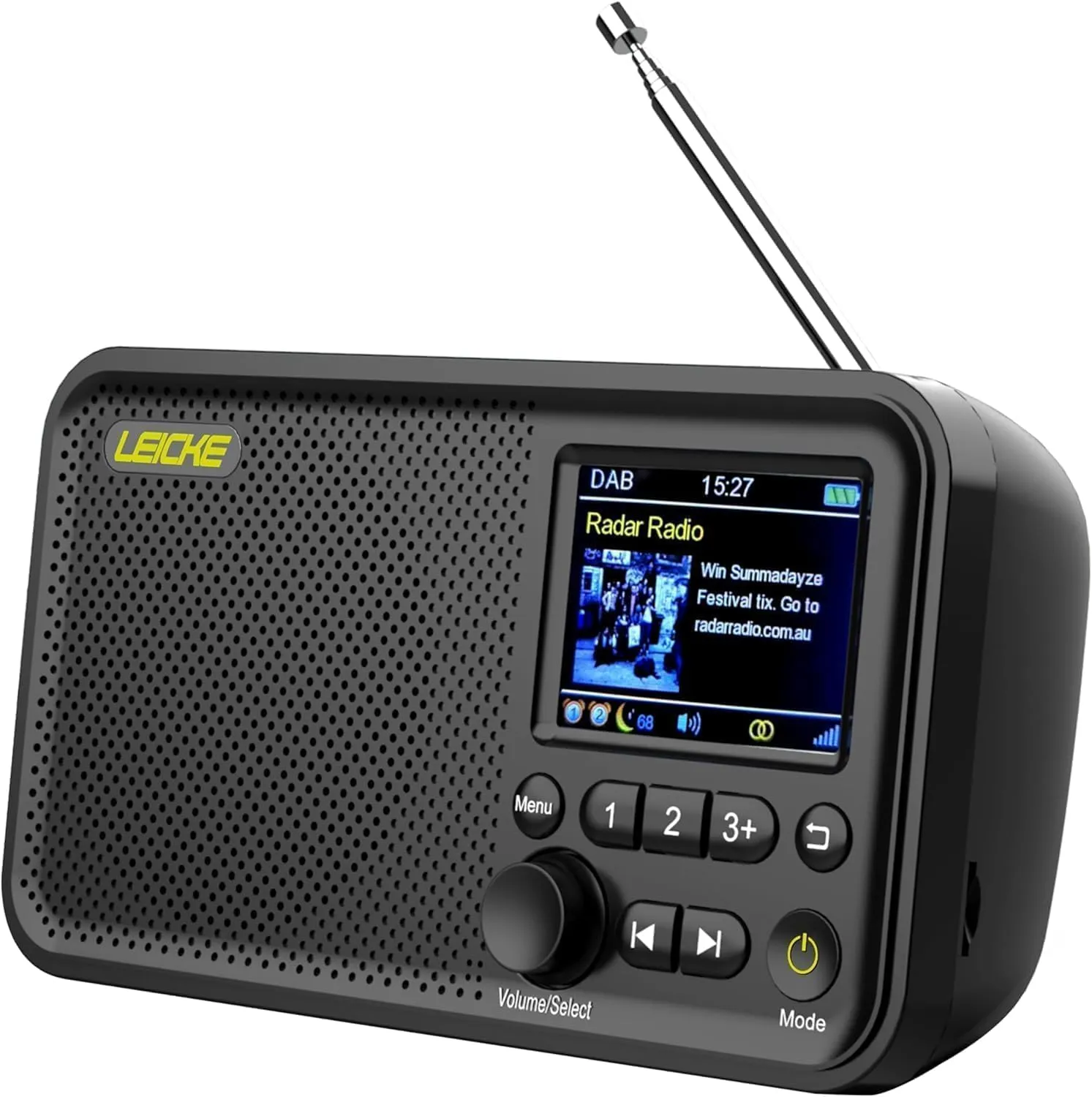 LEICKE tragbares DAB+ Radio mit Bluetooth 5.0 | DAB/DAB+ und UKW Radio, 2,4" Farbdisplay, 80 Voreinstellungen, Küchenra…
