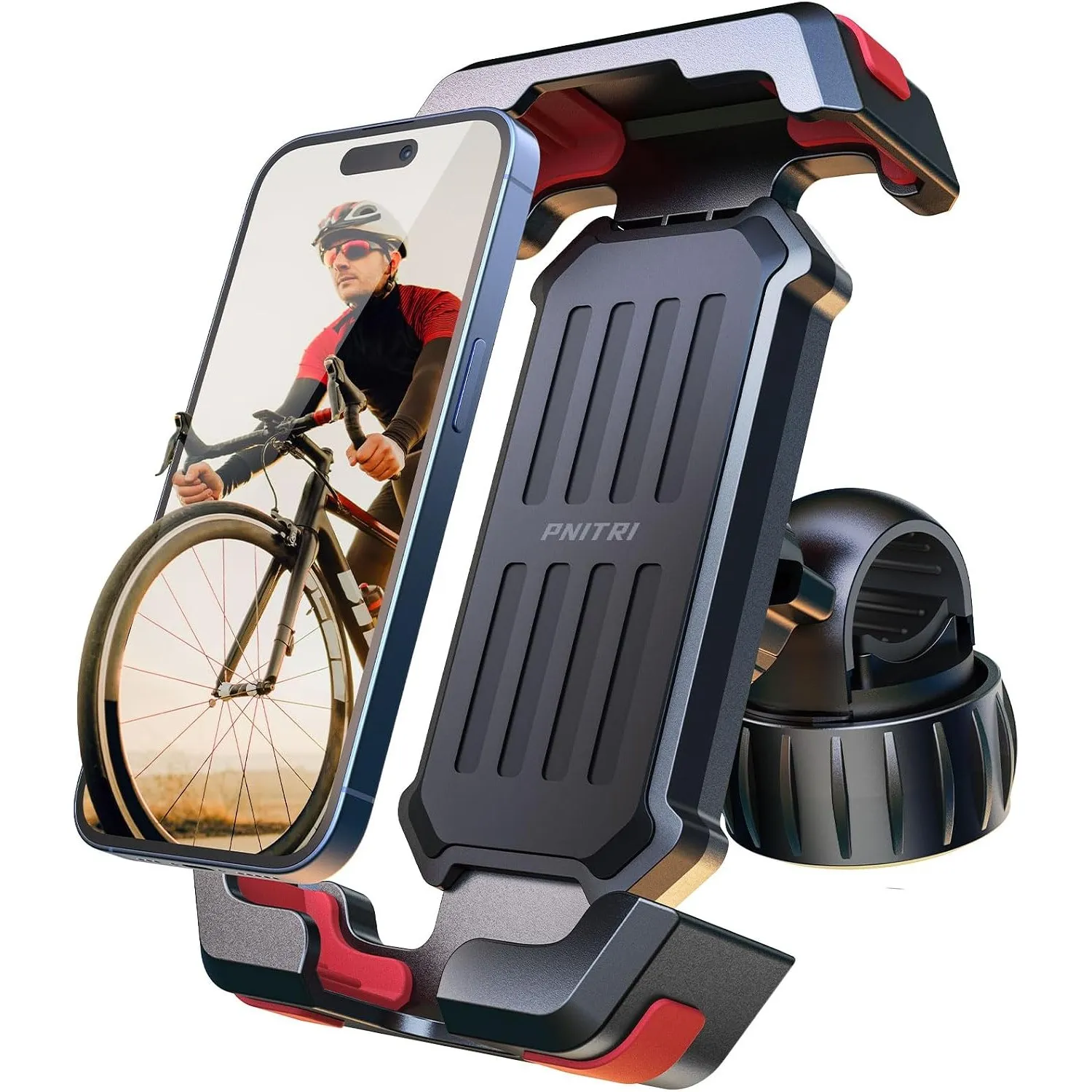 Pnitri Handyhalterung Fahrrad, Fahrrad Handyhalterung Lenker - [Verbessertes Installation], E Scooter Handy Halterung, …