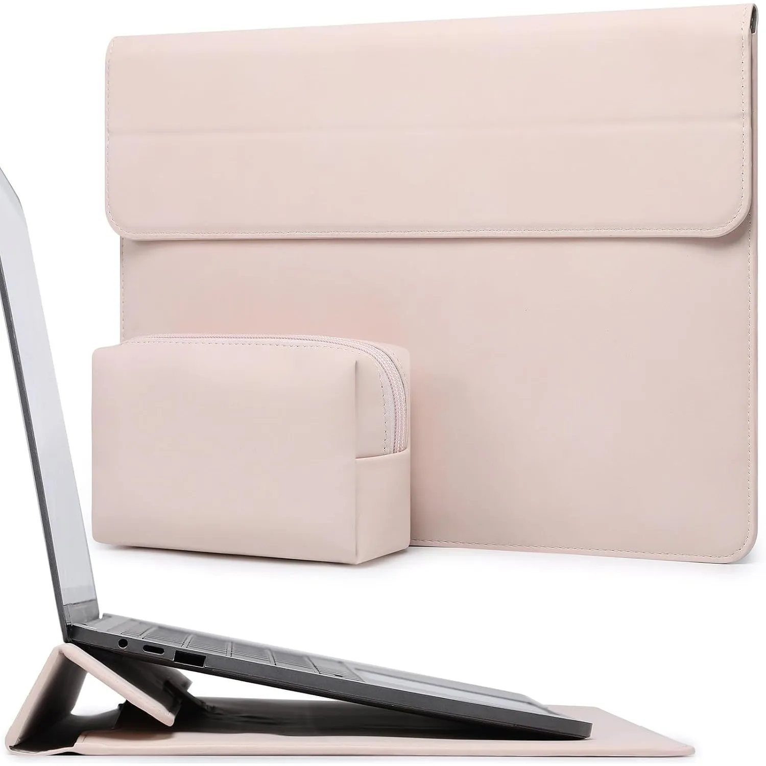 HYZUO 13 Zoll Laptoptasche mit Ständer für MacBook Air, Aprikose | für MacBook Air 13 M5-M1, 2026 13" MacBook Neo, 2026…