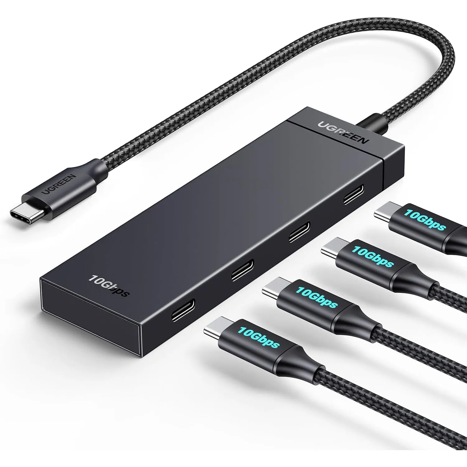 UGREEN USB C Hub 10 Gbps, Adapter mit 4*USB C 3.2 Ports (30cm)