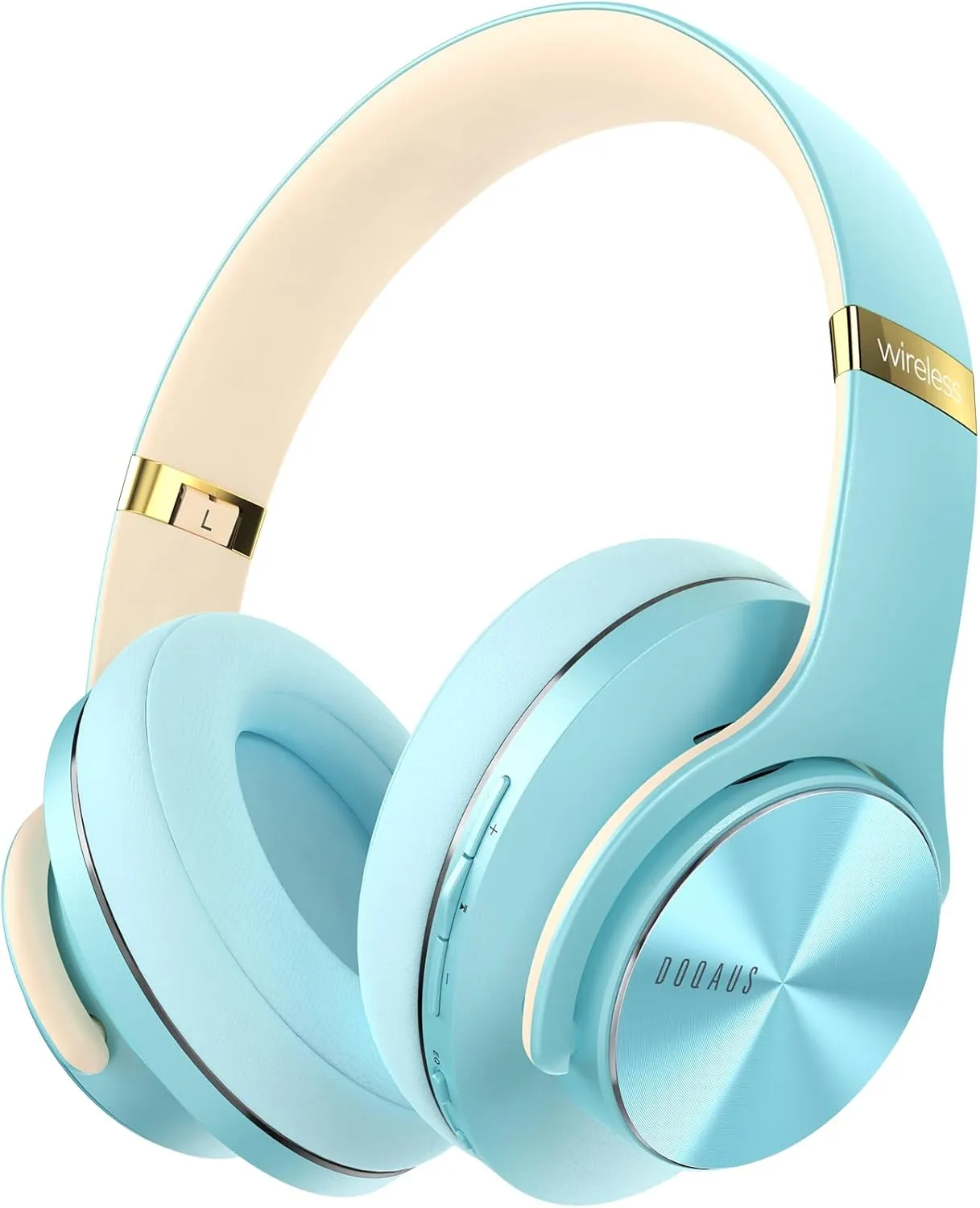 DOQAUS Bluetooth Kopfhörer Over Ear, Bis zu 90 Std Kopfhörer Kabellos mit 3 EQ-Modi, HiFi Stereo Faltbare Headset mit M…