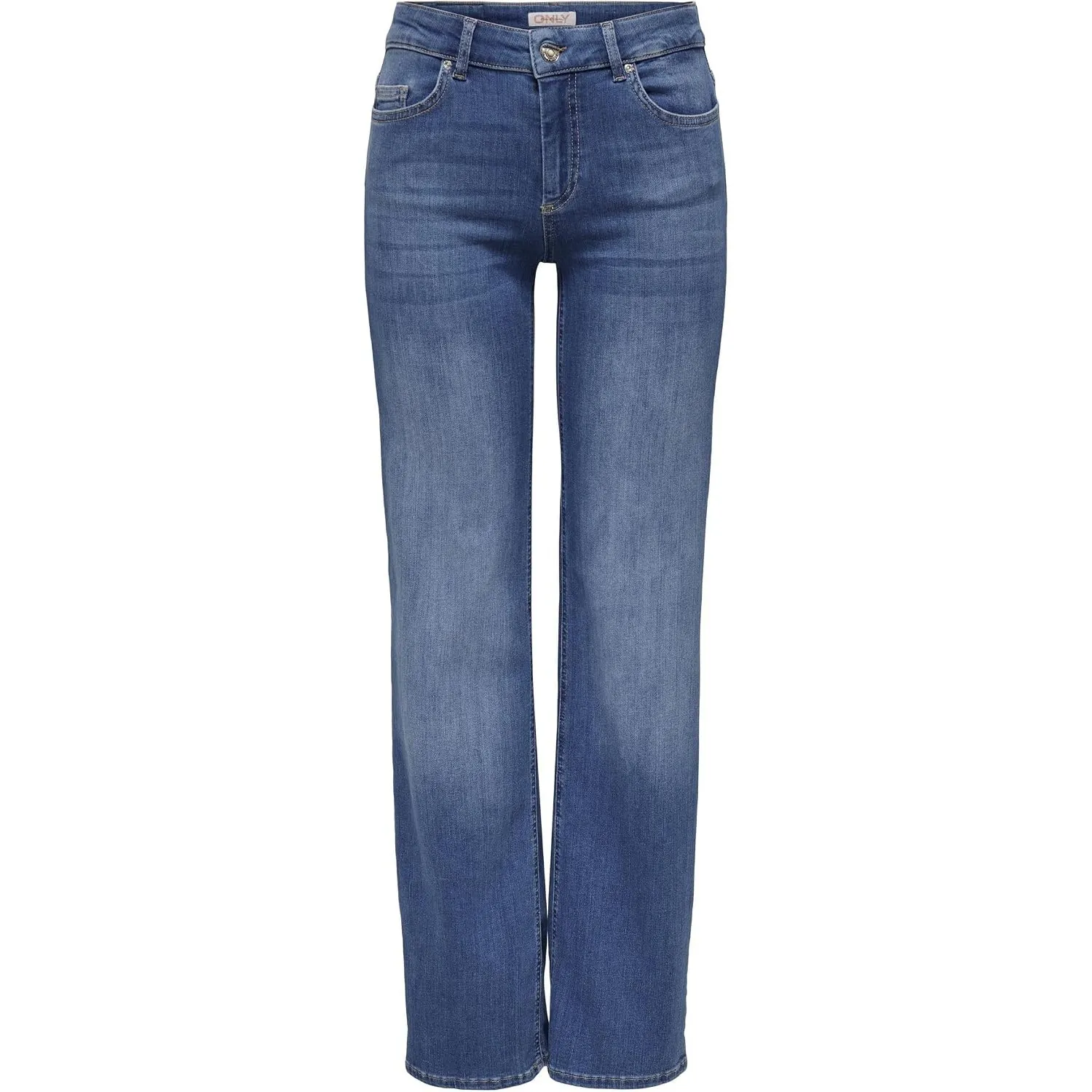 ONLY Female Straight-Fit Jeans ONLBLUSH Mittlere Taille Gerade geschnitten Jeans