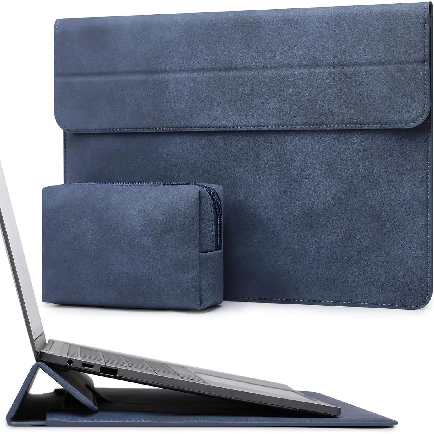 HYZUO 13,3-14 Zoll Laptoptasche Hülle mit Ständerfunktion, Navy Blau | für MacBook Pro 14 M5/M4/M3/M2/M1 A3426 A3427 20…