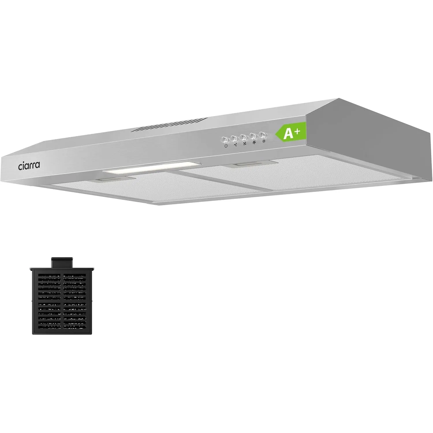 CIARRA CBCS6903D A+ Dunstabzugshaube 60 cm Unterbauhaube für Wohnung Küchen