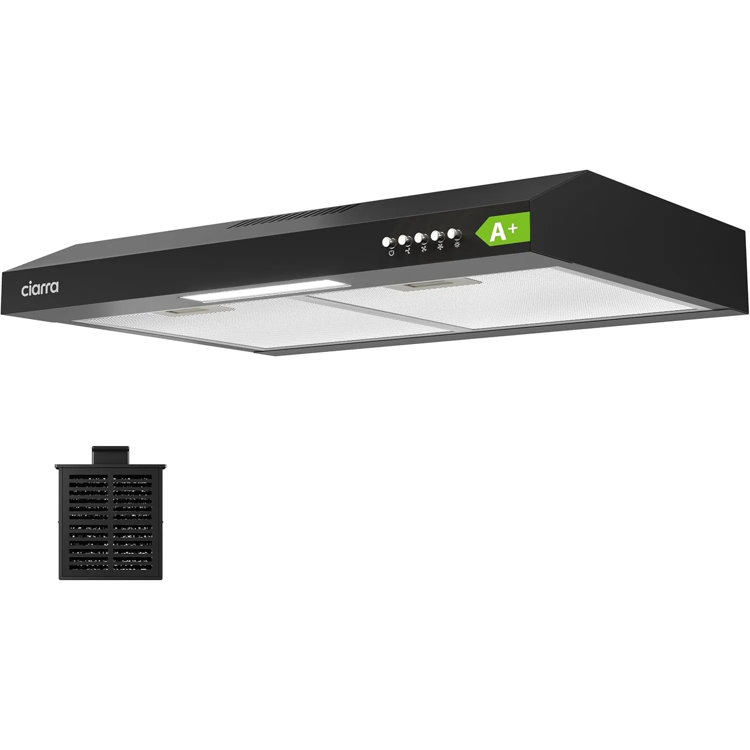 CIARRA CBCB6903D A+ Dunstabzugshaube Unterbau 60cm Umlufthaube Umluft