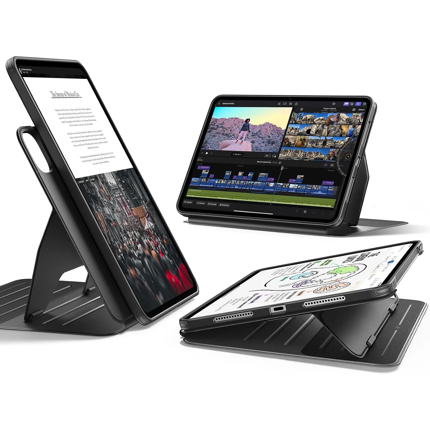ESR für iPad Pro 13 Zoll Hülle M5/M4 (2025/2024), Shift Serie, Schwarz