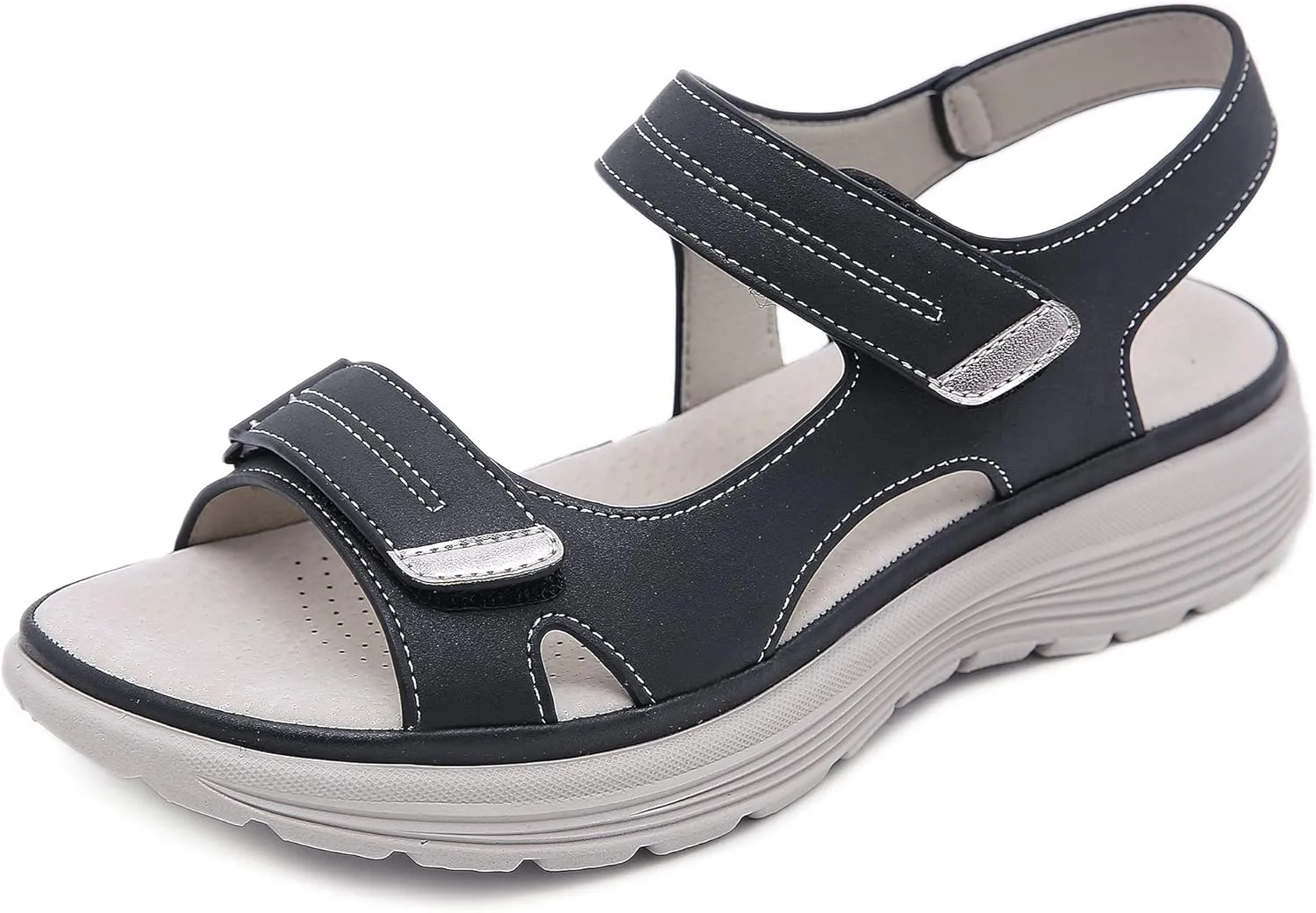 SMajong Women's Orthopaedic Sandals Women Comfortable Sandals with Soft Footbed Summer Lightweight Non-Slip Sandals, Si…