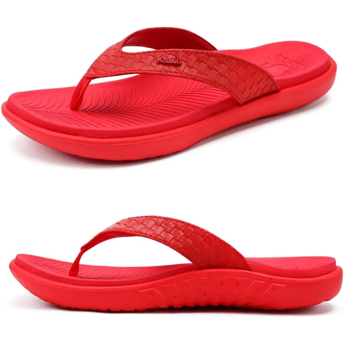 KuaiLu Flip Flops Damen Arch Support Yoga Mat Fußbett Zehentrenner | Frauen Bequeme Tanga Sandalen für Plantar Fasciiti…