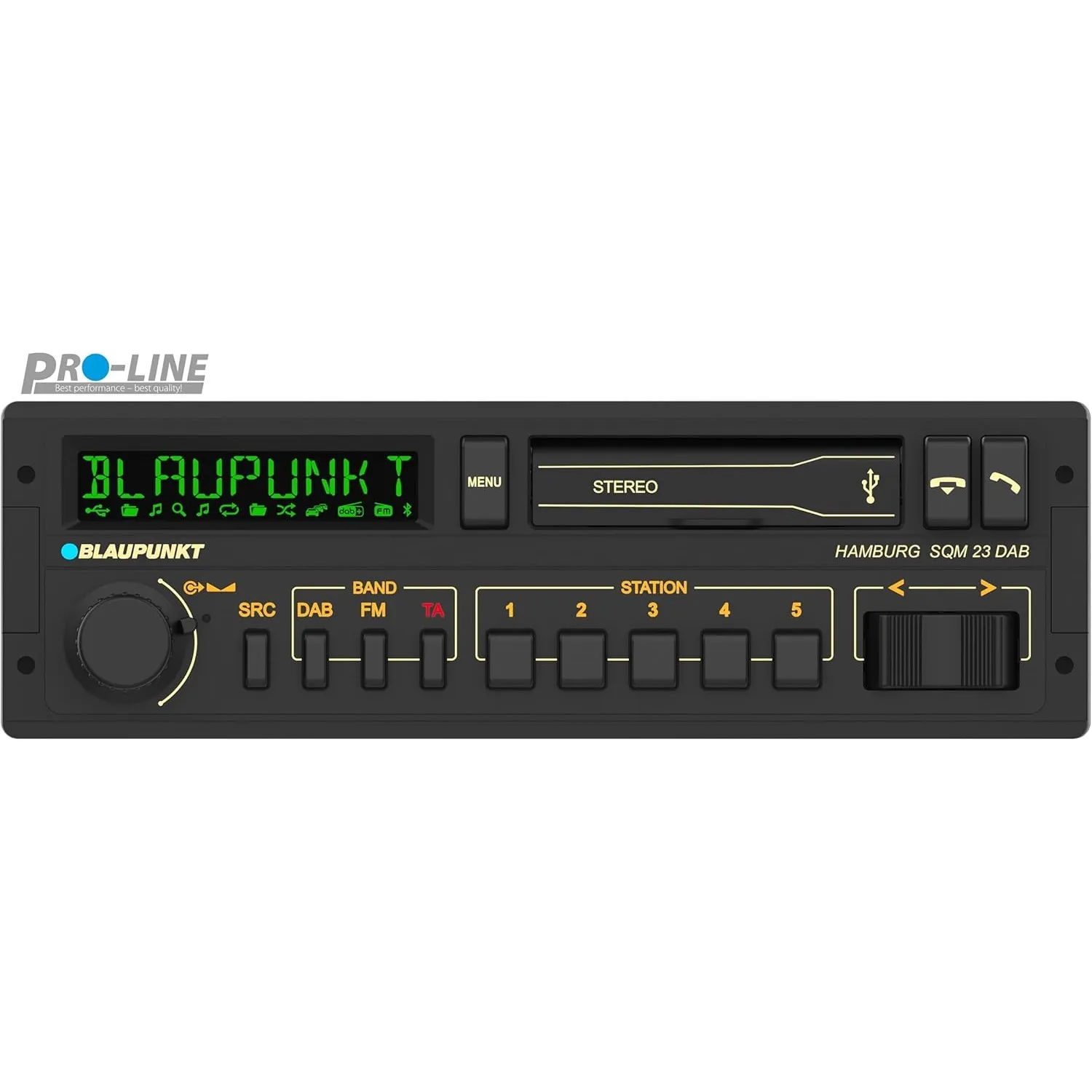 Blaupunkt Hamburg SQM 23 DAB, 1-DIN Autoradio, Youngtimer-Design, DAB+, Bluetooth, Freisprecheinrichtung, USB, Lenkradf…
