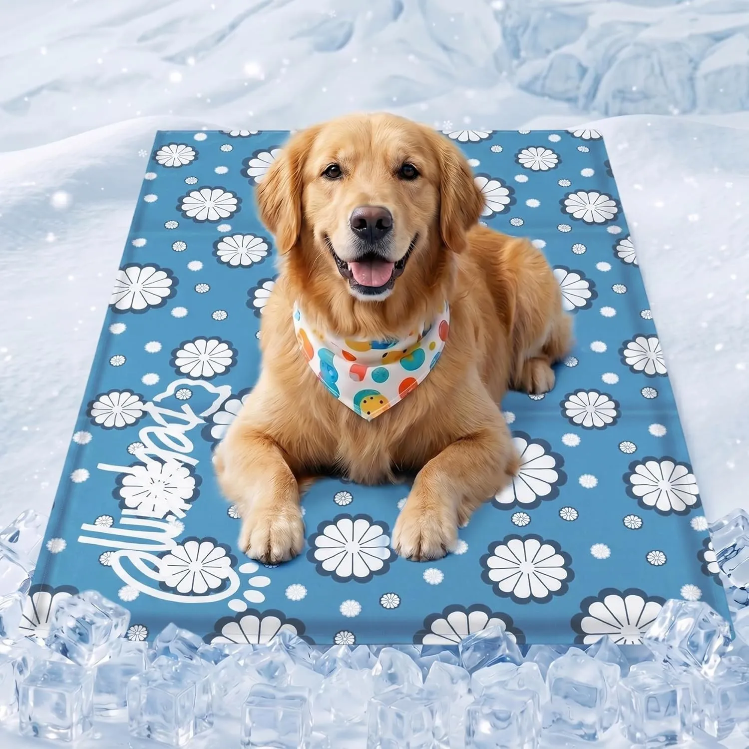 Pet Prime Kühlmatte Hund 90x60cm, Kühlmatte für Hunde, Hunde Kühlmatte für Kisten, Hundehütten und Betten für heiße Som…