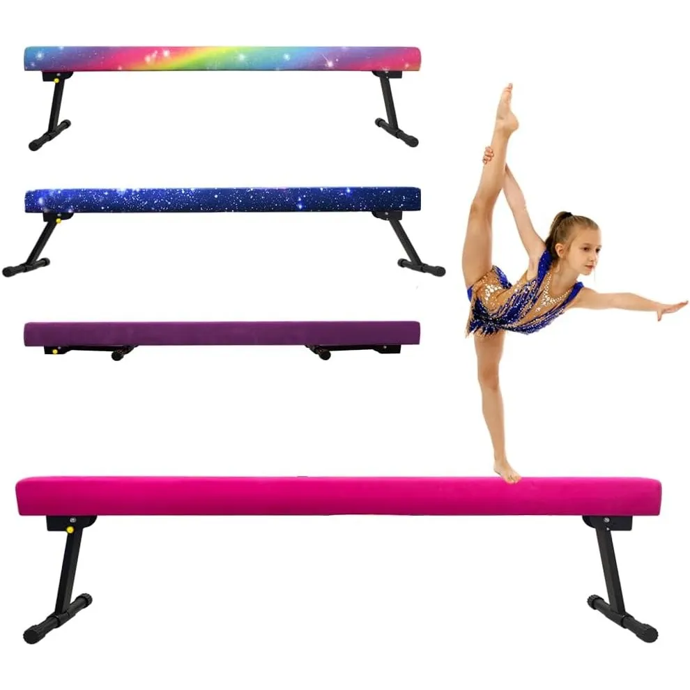 HomeSun Schwebebalken Einstellbar Faltbar Gymnastik Balance Beam High and Low Level Floor Beam Einfache Montage Gymnast…
