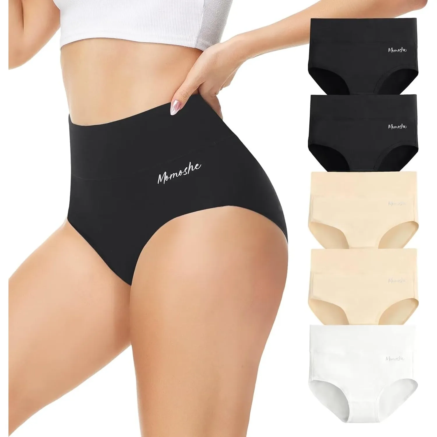 Unterhosen Damen 5er Pack Baumwolle High Waist Unterwäsche Frauen