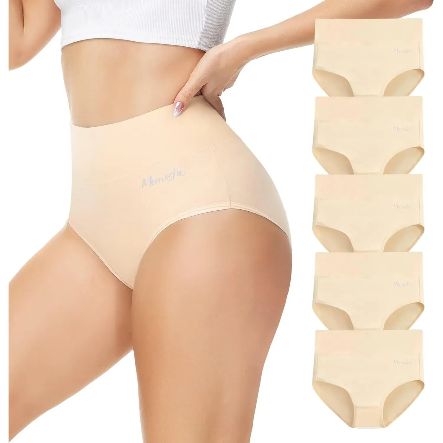Unterhosen Damen 5er Pack Baumwolle High Waist Unterwäsche Frauen