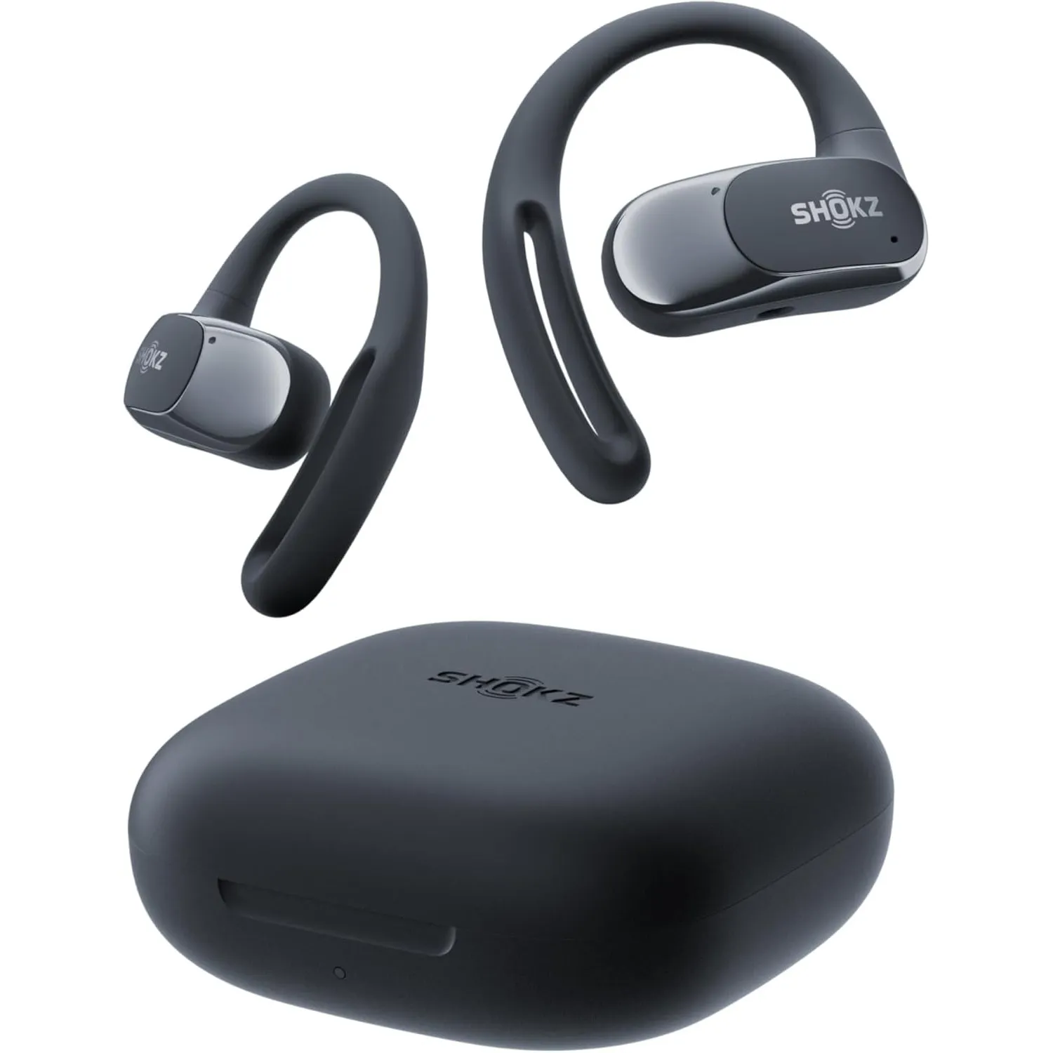 SHOKZ OpenFit Air Open-Ear-Kopfhörer mit Air-Ohrbügel, 8,7g leicht, Schwarz