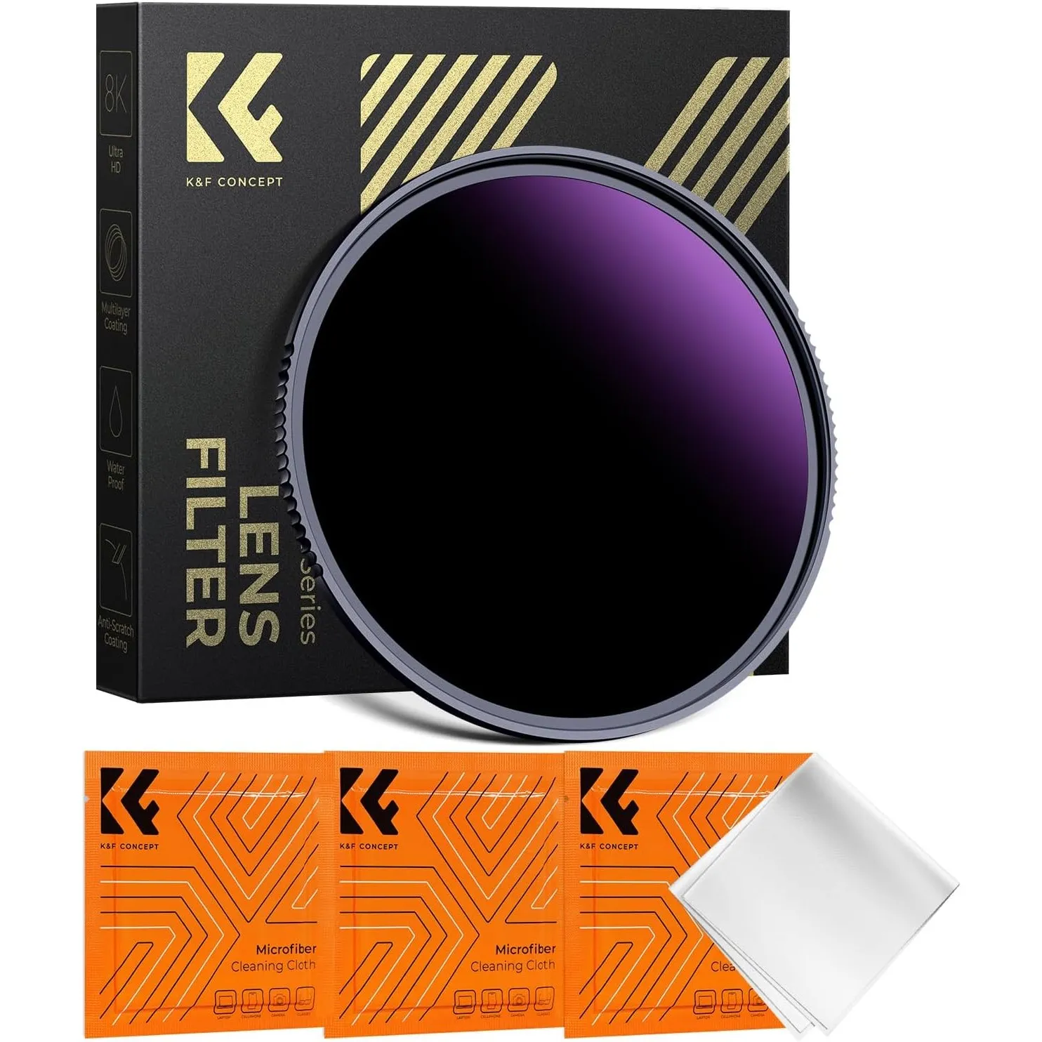 K&F CONCEPT 95mm ND1000000 Sonnenfinsternisfilter(20 Blendenstufen) | ISO 12312-2 geprüft,Fester ND Filter für Himmelse…