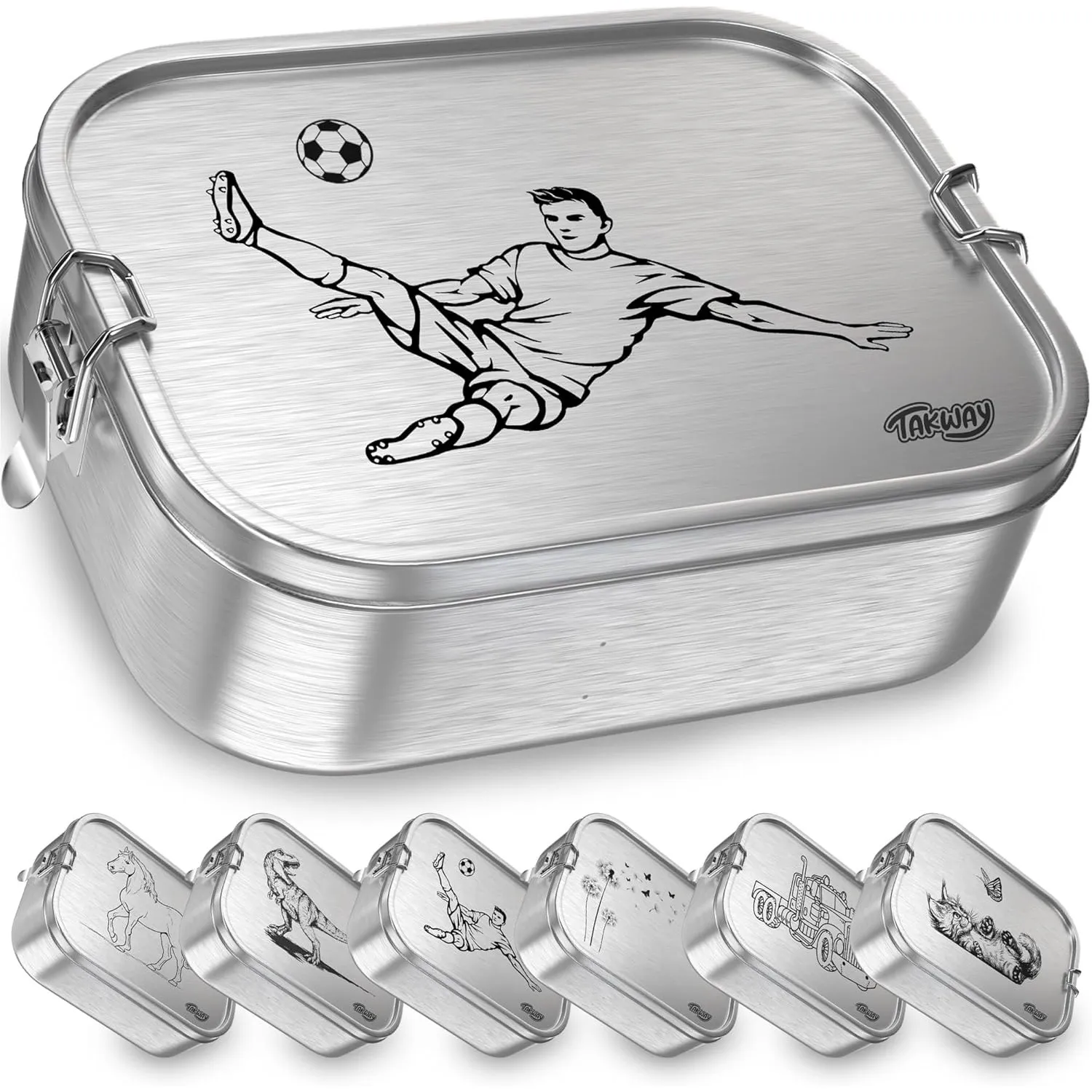 Edelstahl Brotdose mit Fächern 800ml – Auslaufsichere Lunchbox für Kinder & Erwachsene, Bento Box mit flexibler Unterte…