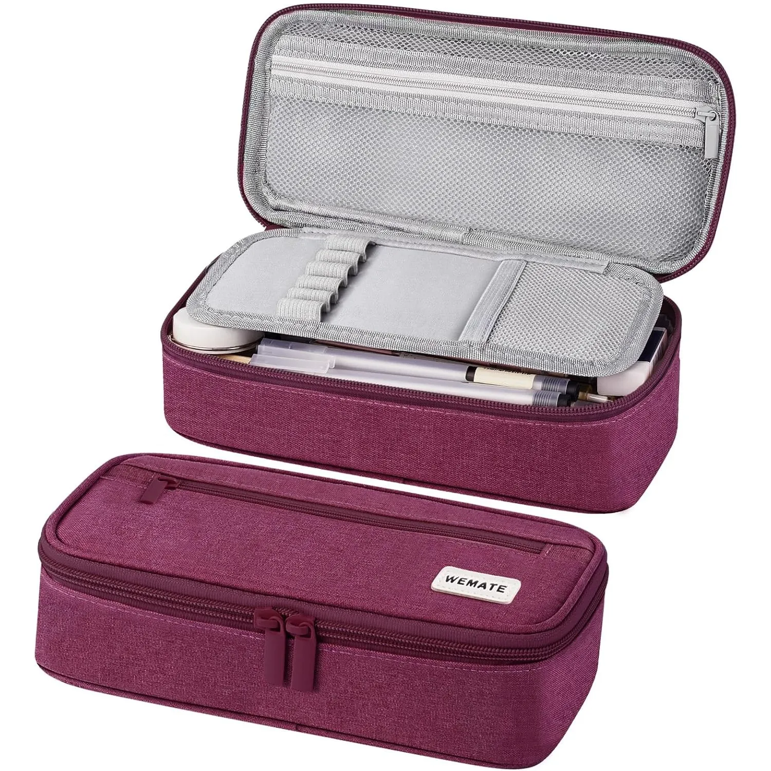 WEMATE Federmäppchen Federtaschen Mäppchen Etui Stifte 5 Fach, Große Kapazität Pencil Case Großes Federmäppchen Tasche …
