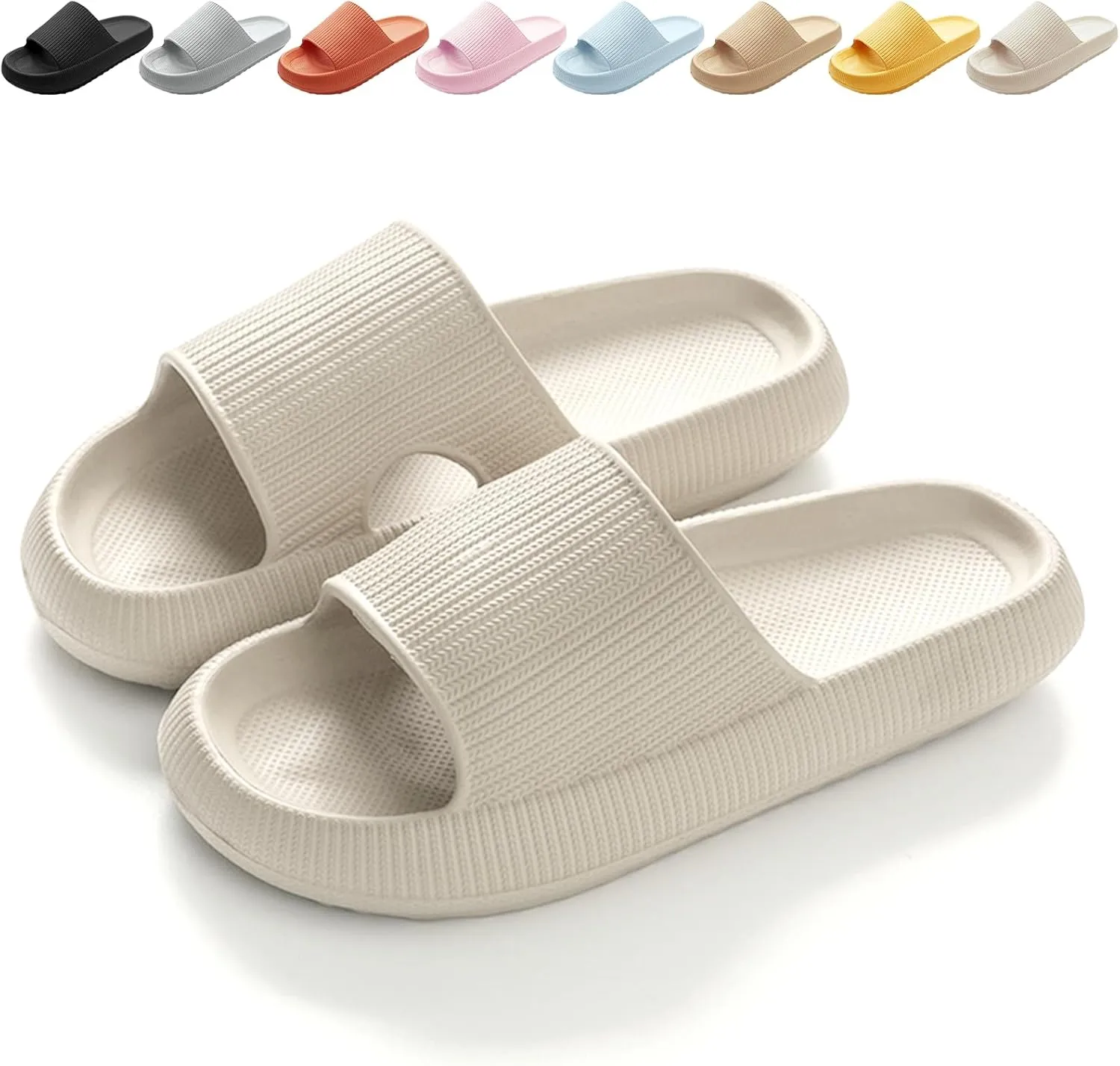 Calish Bathing Shoes Men Women Cozislides Original Slippers Cloudyzz Slippers Cloud Non-Slip Bath Slippers Summer Mules…
