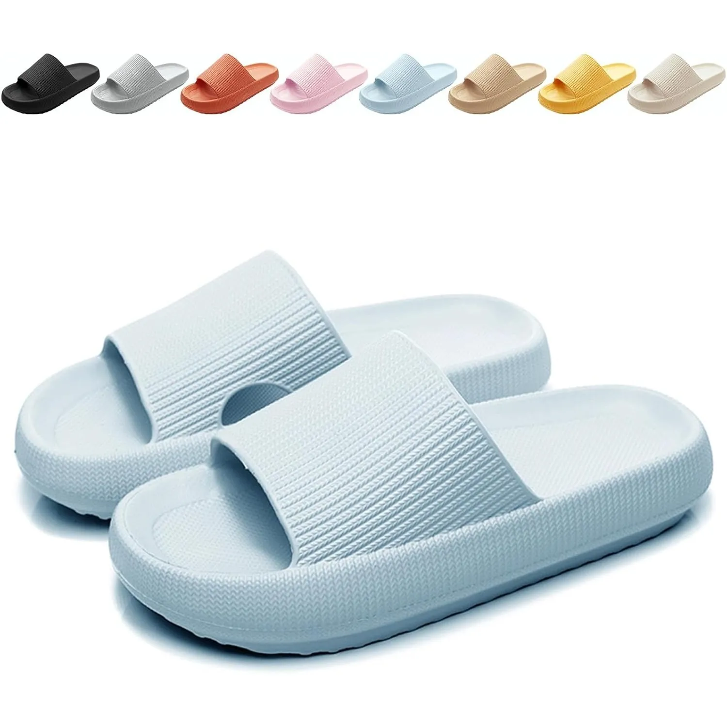 Calish Badeschuhe Herren Damen Cozislides Original Slippers Cloudyzz Schlappen Wolke rutschfeste Badelatschen Hausschuh…