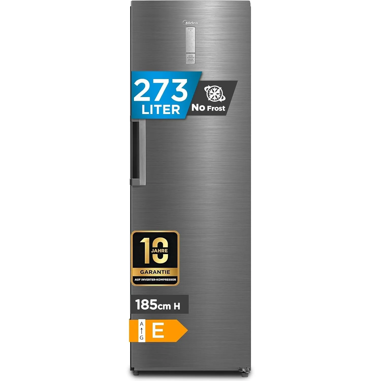 Midea 273L 2-in-1 Gefrierschrank & Kühlschrank, Umschaltbar, Freistehend | Total NoFrost (nie abtauen), 4-Sterne bis -2…