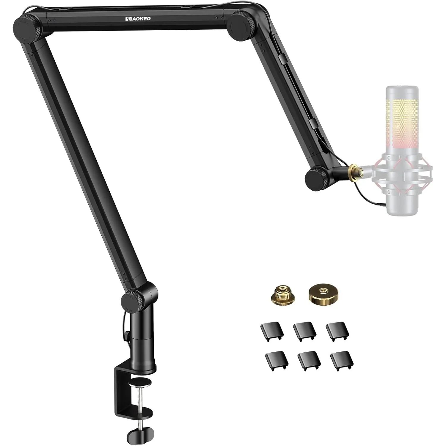 Aokeo AK-49 Microphone Stand Arm for HyperX QuadCast, SoloCast, Elgato Wave, Shure SM7B, Blue Yeti, Blue Snowball, Broa…