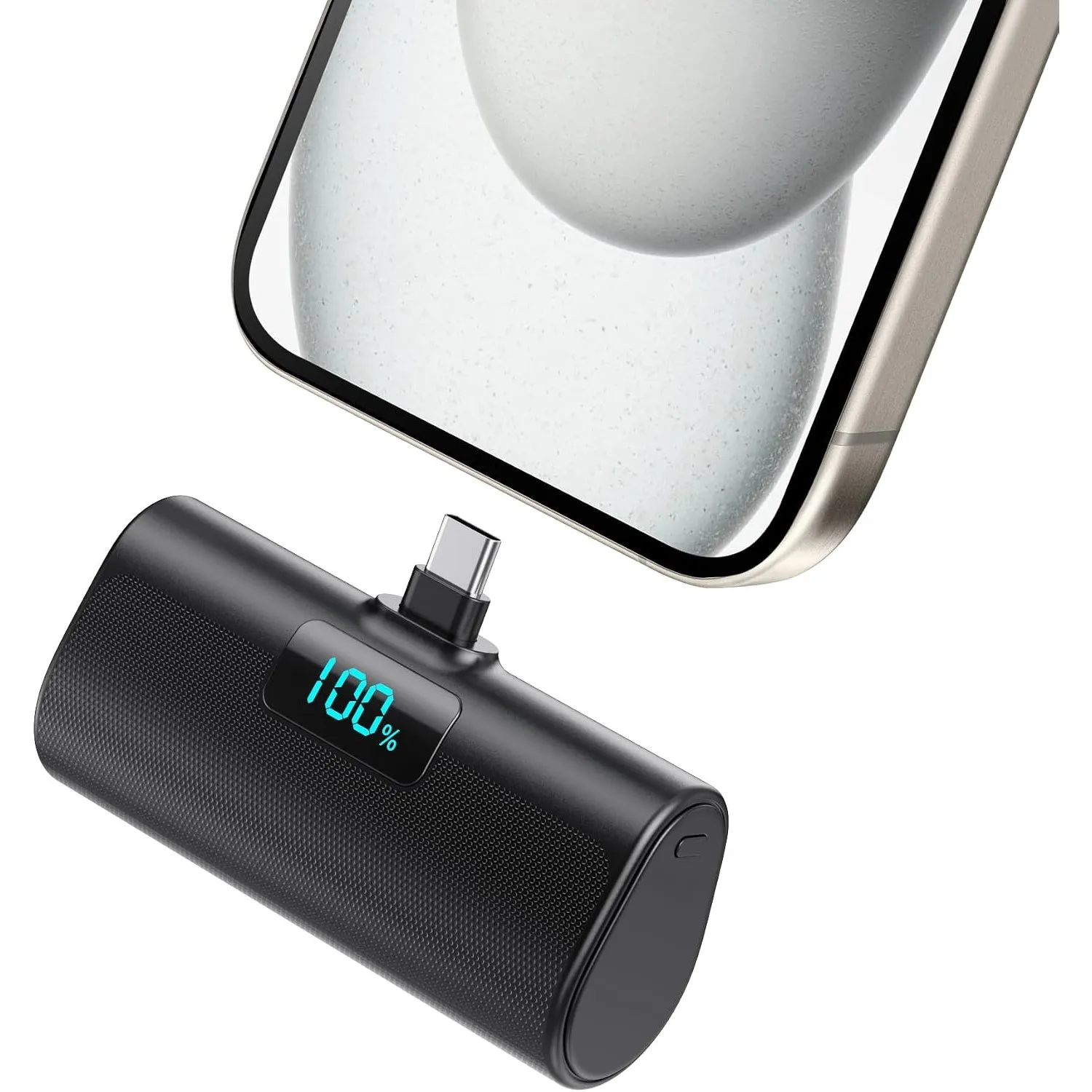 Mini Powerbank 5200mAh, Klein Power Bank USB C PD Externer Akku, Compact LCD Digitalanzeige Akkupack Kompatibel mit iPh…