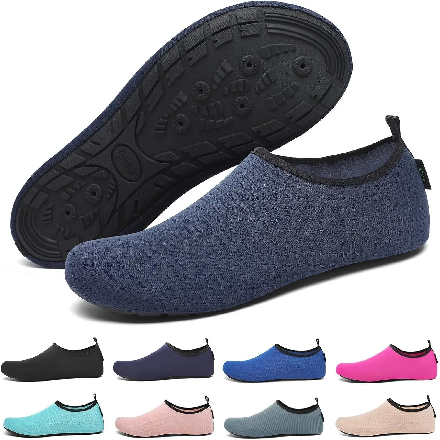 SAGUARO 7 Drainagelöcher Schnell Trocknend rutschfest Badeschuhe für Herren Damen Gr.36-47