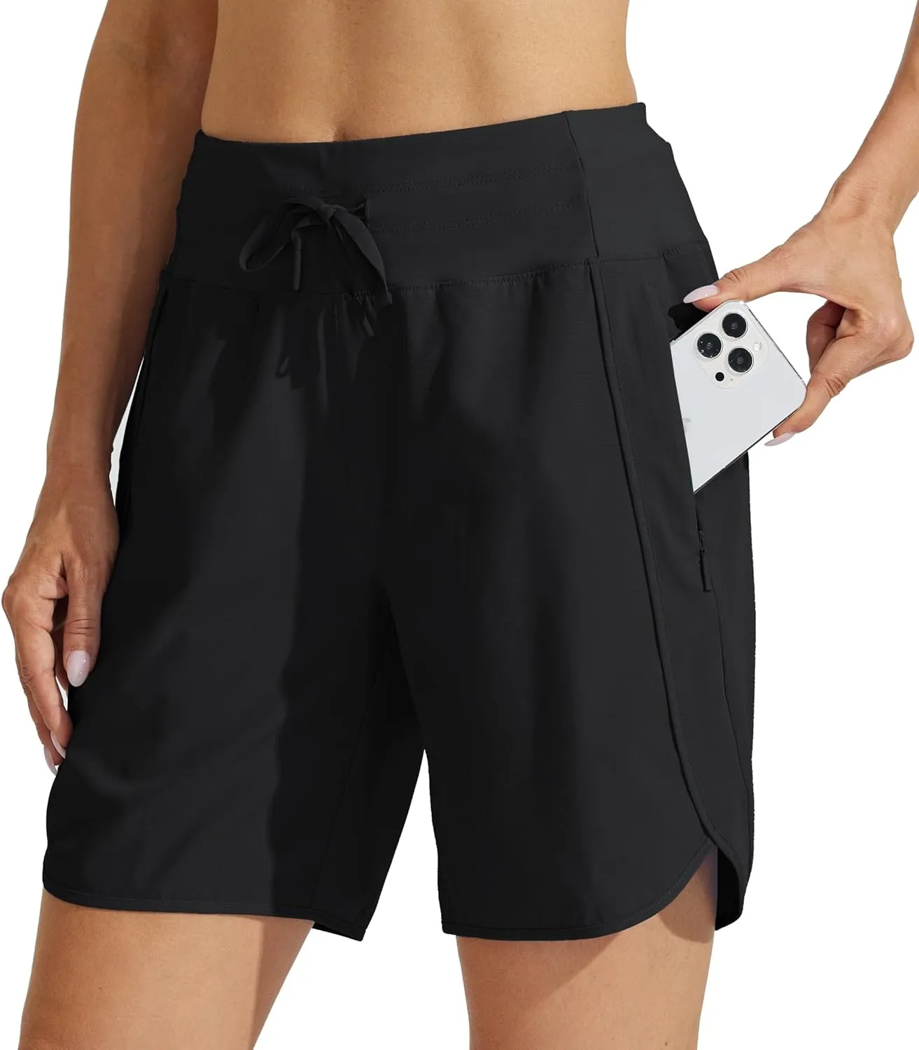 WILLIT Women's Shorts, Sports Trousers, Short High Waist Running Trousers, Summer Running Shorts, Quick-Drying Hiking S…